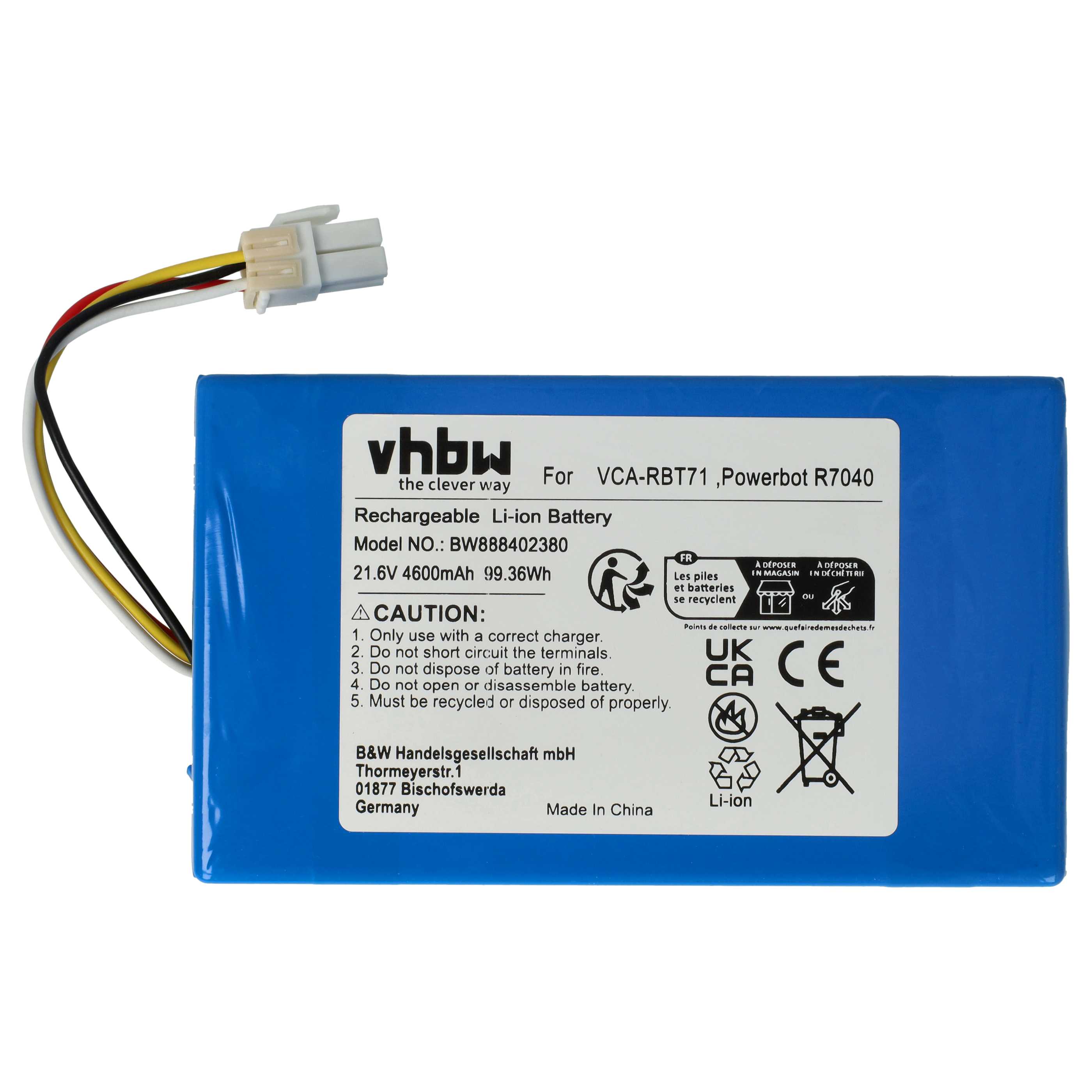 Akku als Ersatz für Samsung DJ96-00202A, DJ96-00193C, VCA-RBT71 für Samsung - 4600mAh 21,6V Li-Ion