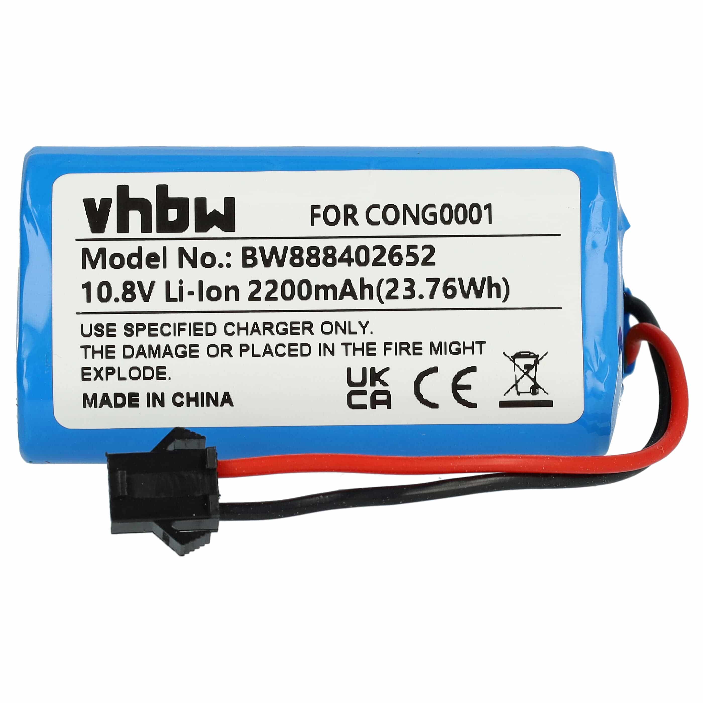 Battery replaces Cecotec CONG0001 for Cecotec 2200mAh, 10.8V, Li-Ion