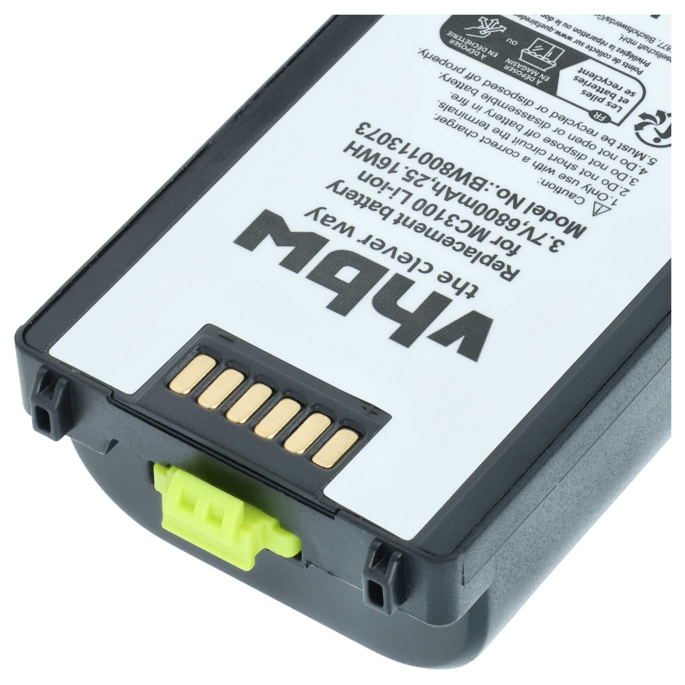 2x Battery replaces Symbol BTRY-MC31KAB02-50 for Symbol Barcode Scanner POS - 6800 mAh 3.7 V