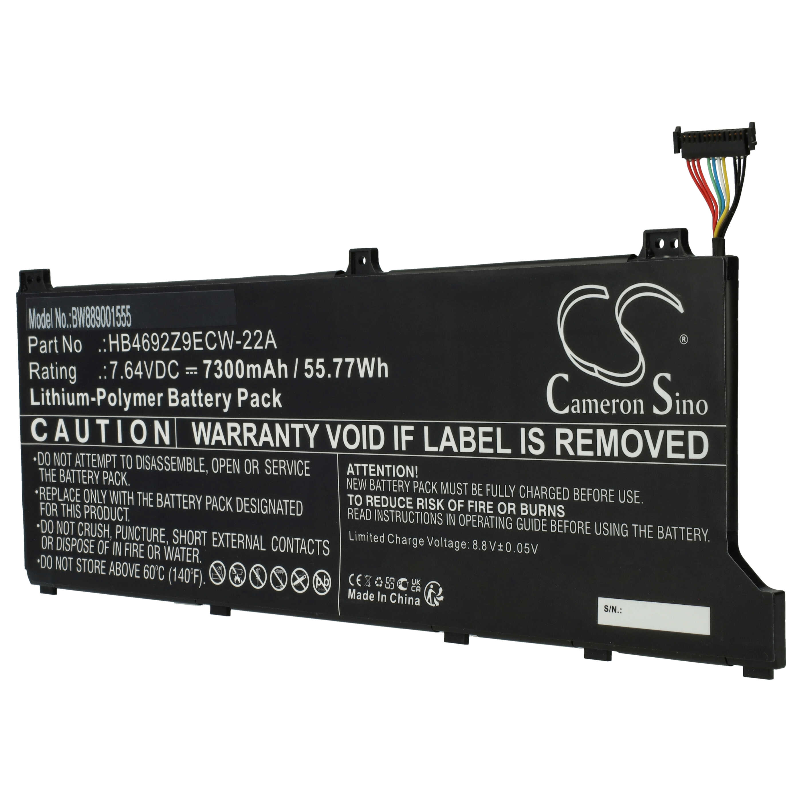 Akumulator do laptopa zamiennik Huawei HB4692Z9ECW-22A - 7300 mAh 7,64 V LiPo, czarny