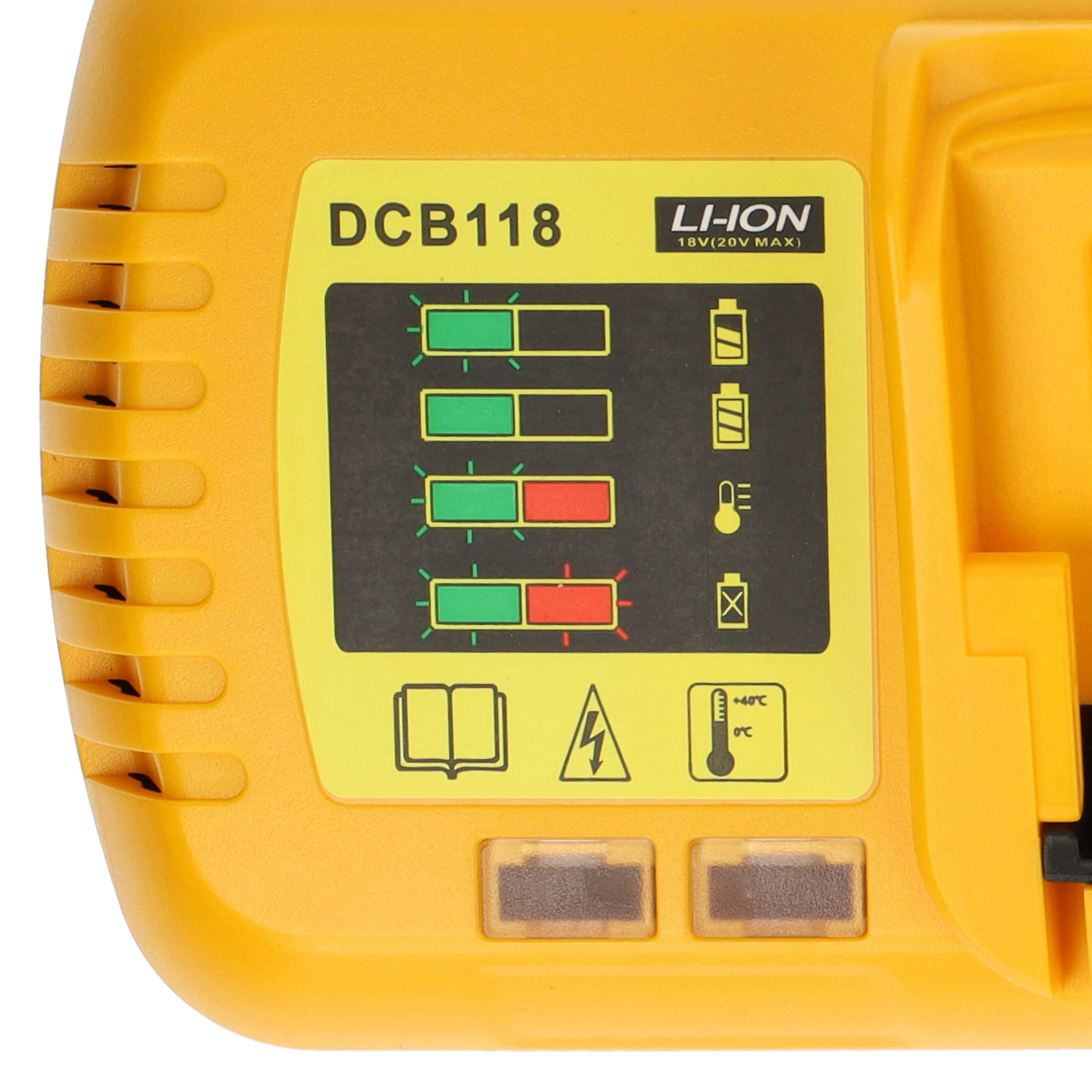 Schnellladegerät als Ersatz für Dewalt DCB118 für Dewalt Werkzeug Akkus u.a.