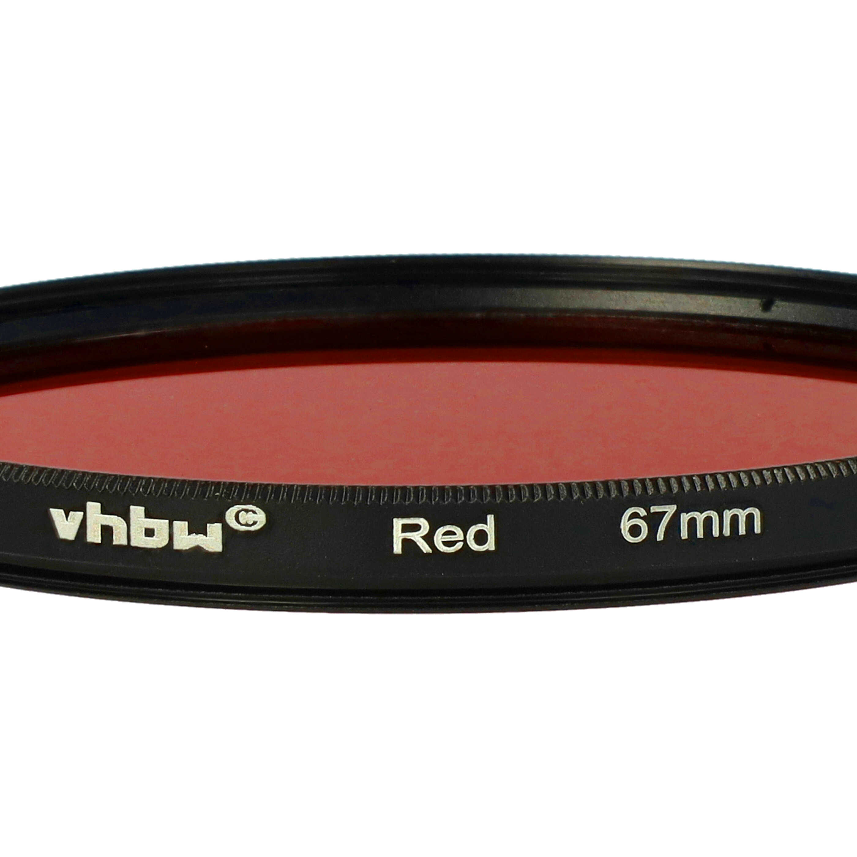Filtr fotograficzny na obiektywy z gwintem 67 mm - filtr czerwony