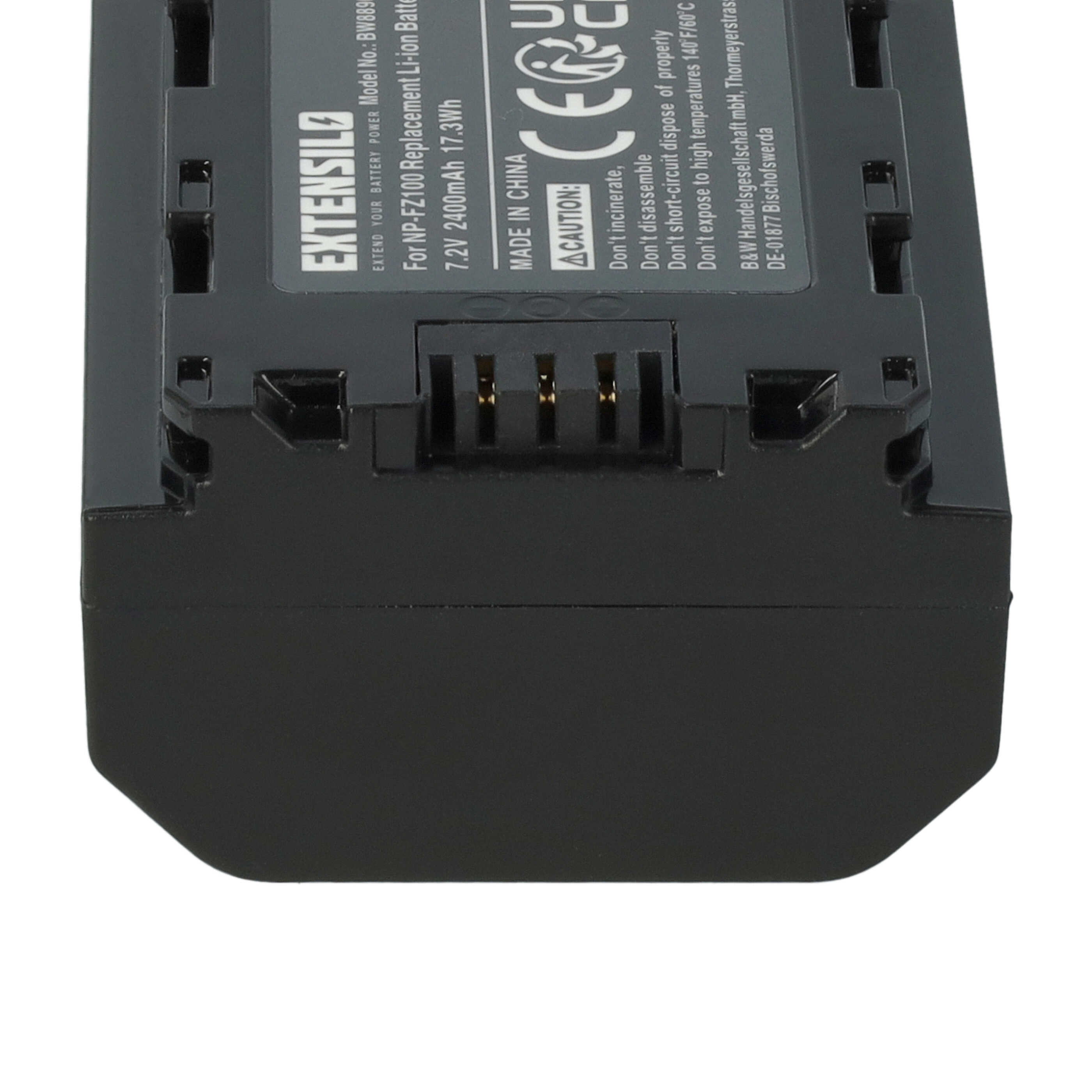 2x Akumulator do aparatu cyfrowego zamiennik Sony NP-FZ100 - 2400 mAh 7,2 V Li-Ion
