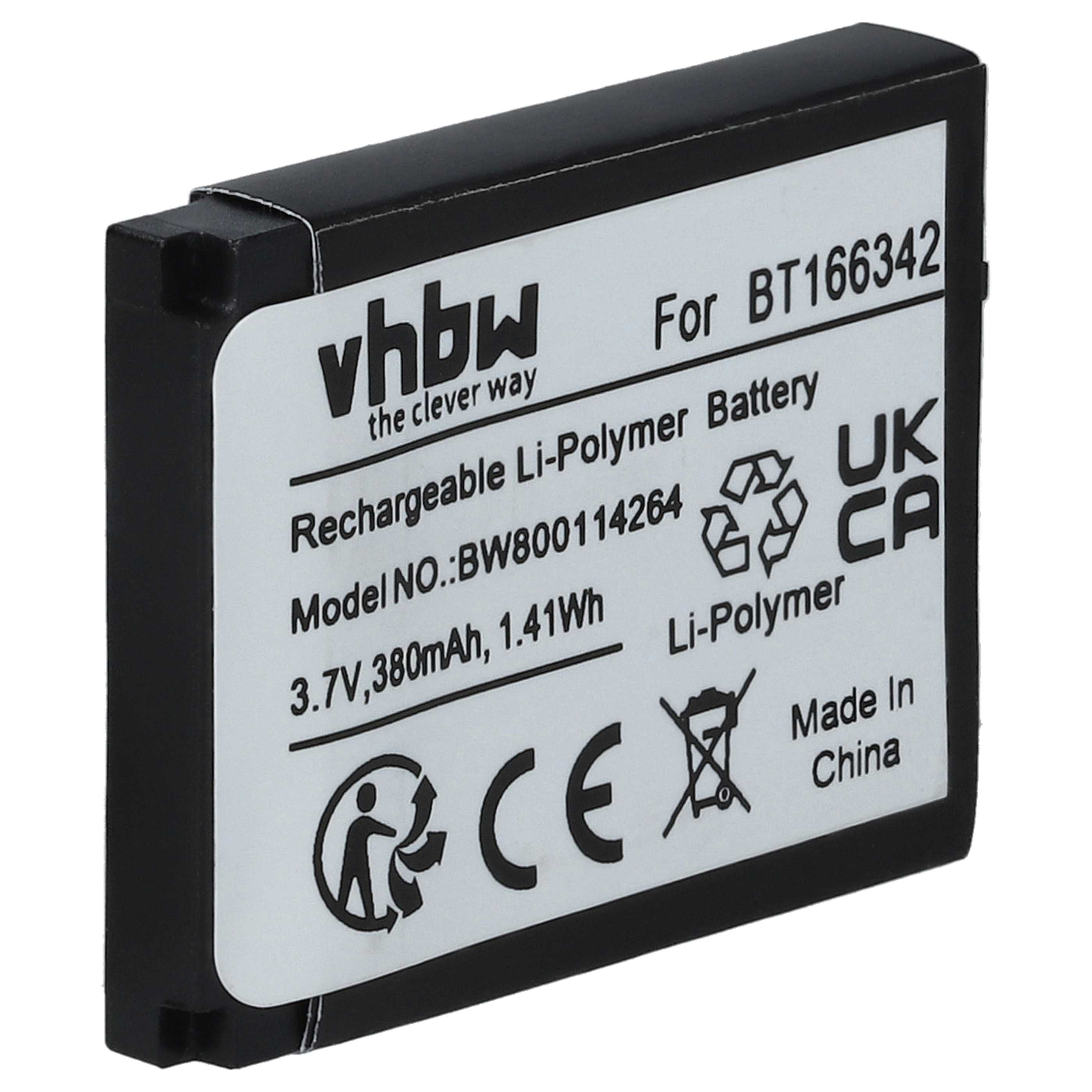 Batteria sostituisce BT166342, PX8914-944, BT266342 per smartwatch - 380mAh 3,7V Li-Poly