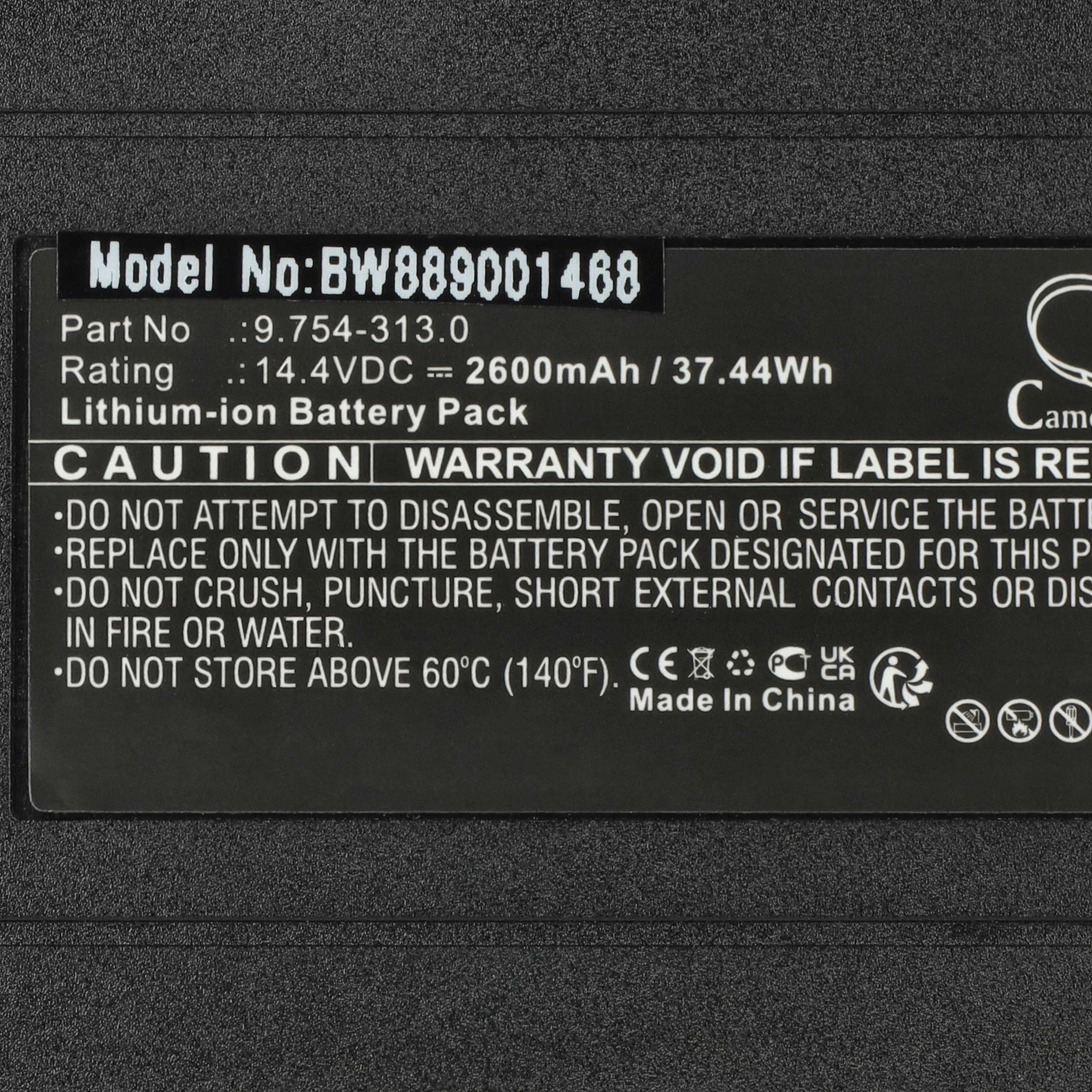 Replacement Battery for Rowenta Explorer 20, 40, 60 - 2600mAh, 14.4V, Li-Ion