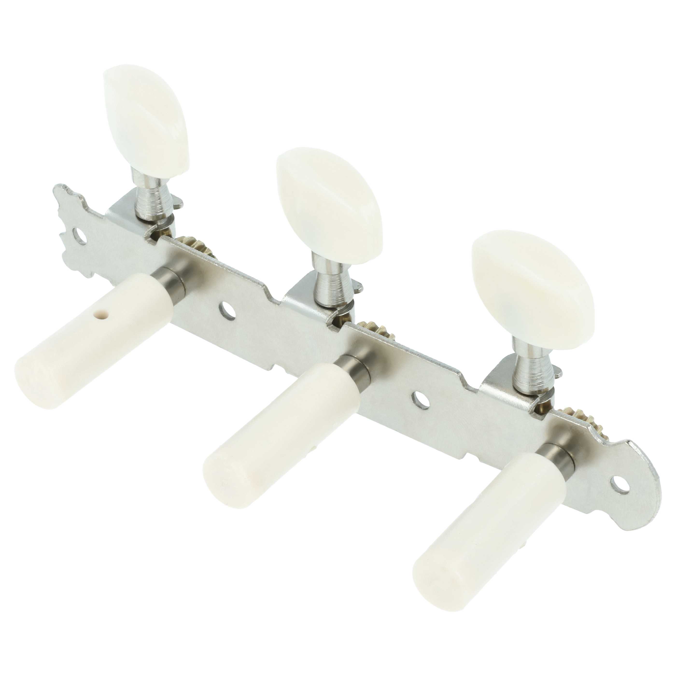 Chiavi meccaniche di accordatura per chitarra classica - spaziatura 10 mm, argento / avorio