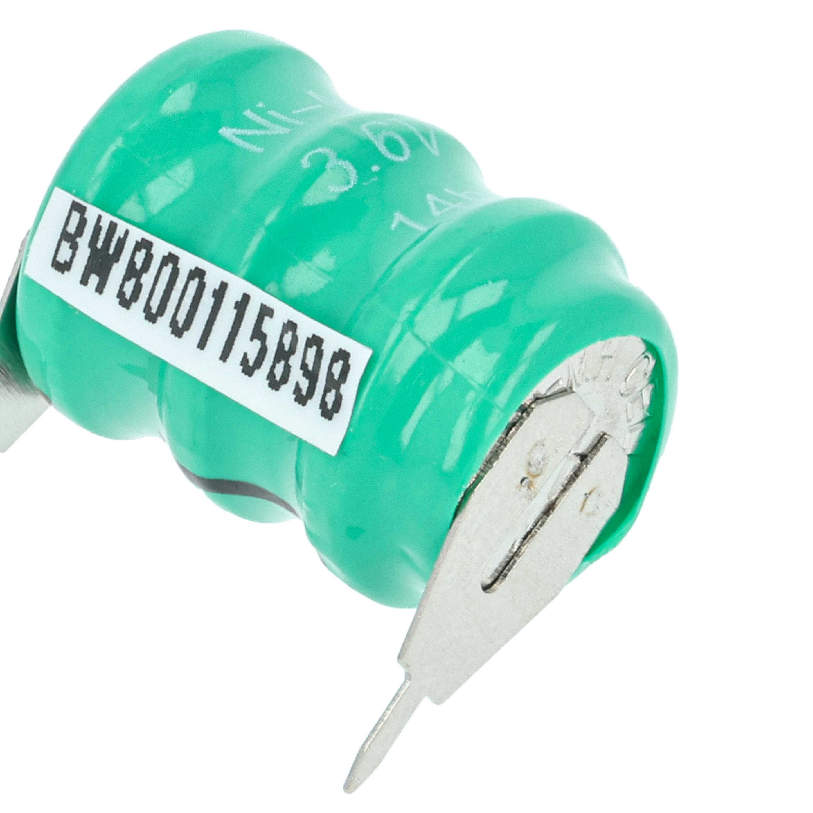 Button Cell Battery Type V40H 2 Pins for Model Building Solar Lamps etc. - 40 mAh 3.6 V NiMH