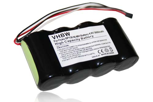 Batteria per dispositivo di misurazione sostituisce BP-130, BP130 Fluke - 3000mAh 4,8V NiMH