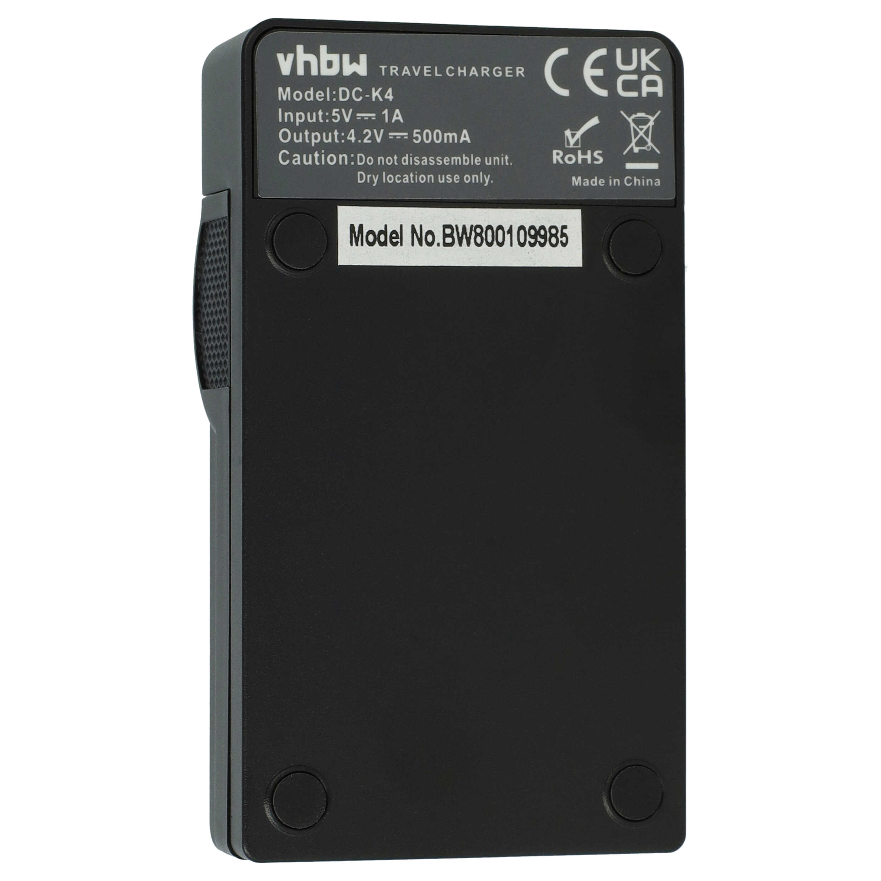 Battery Charger suitable for Lumix DMC-FT7 Camera etc. - 0.5 A, 4.2 V