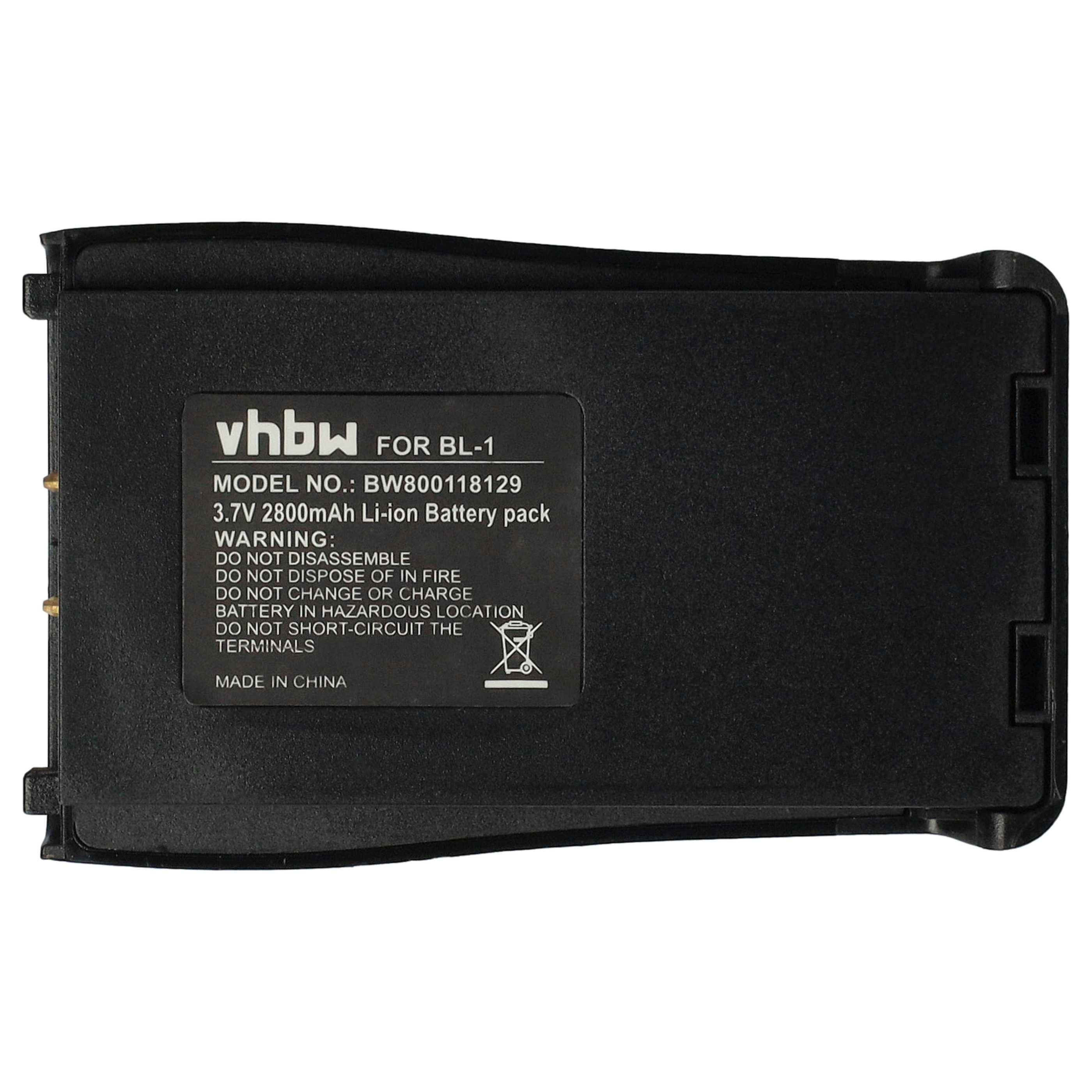 Radio Battery Replacement for Baofeng BL-1 - 2800 mAh 3.7 V Li-Ion