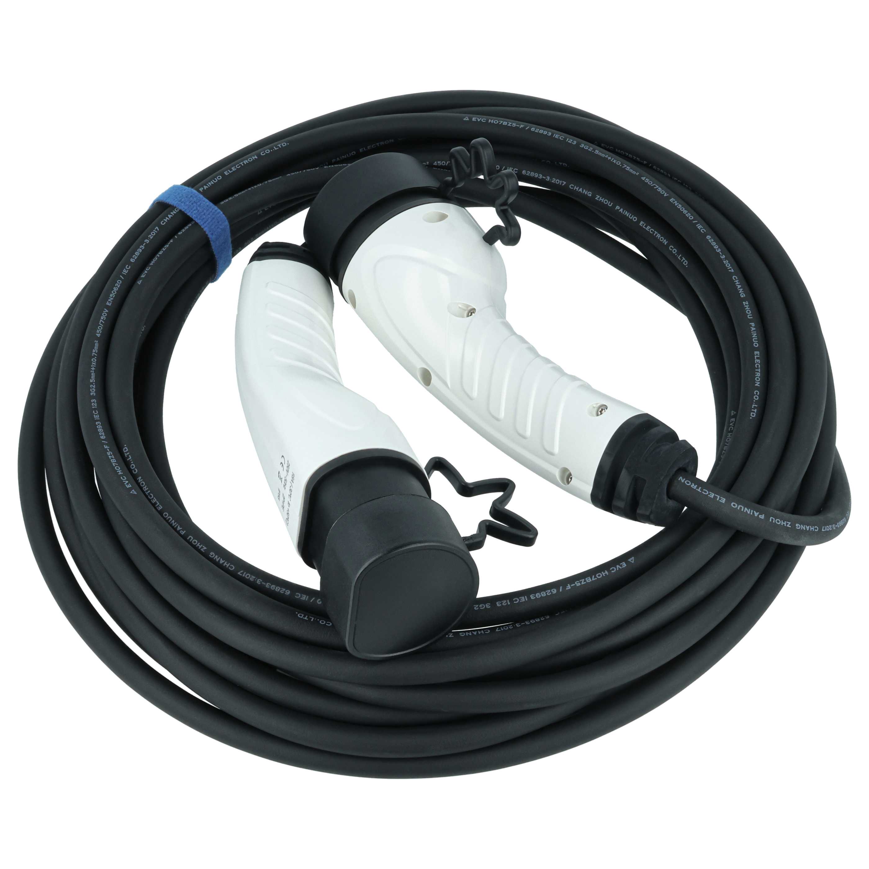E-Auto Ladekabel Typ 2 zu Typ 2 - 16 A 1-phasig, 3,5 kW Mode 3, 10 m