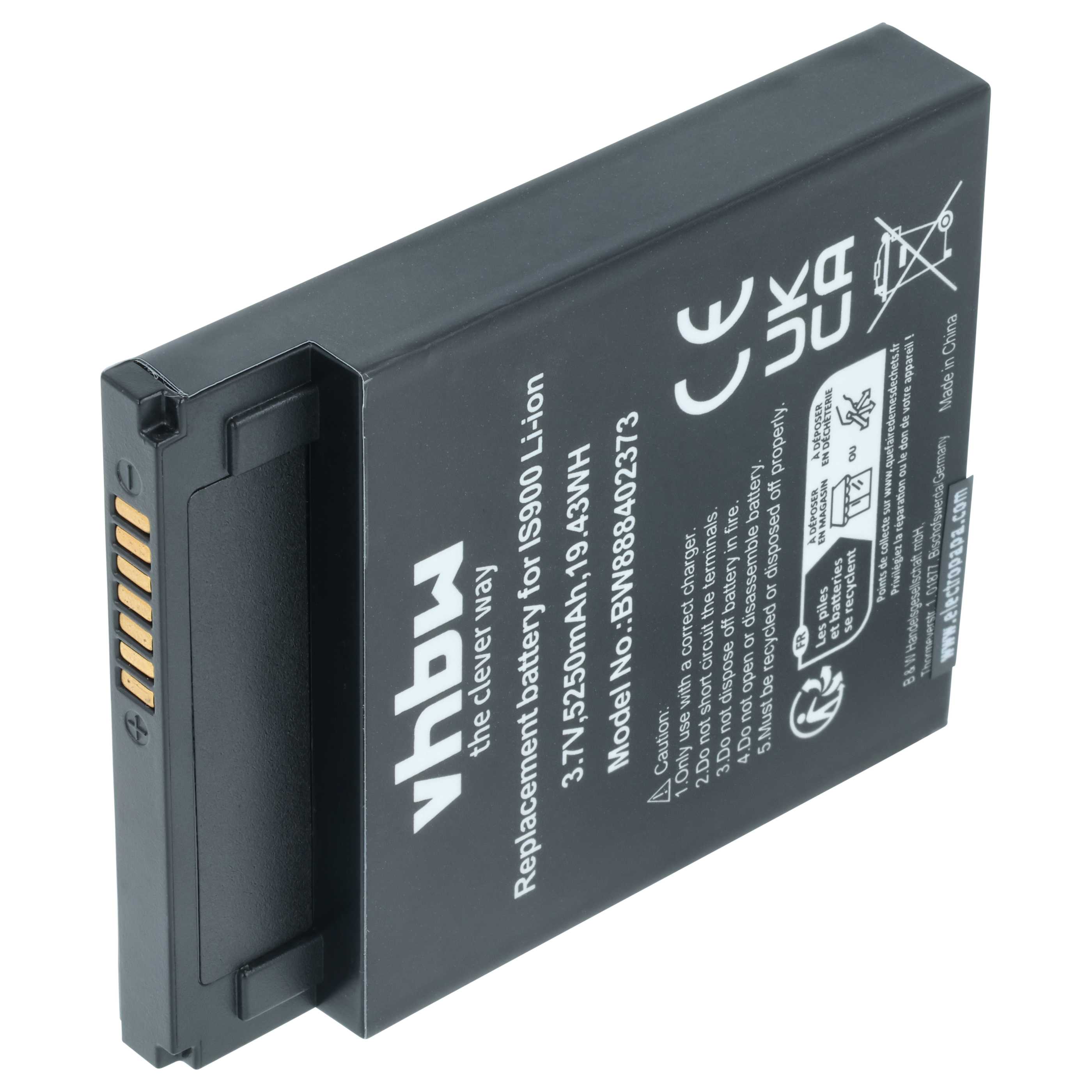 Batería reemplaza Pax IS900 para lector de tarjetas (5250 mAh, 3,7 V, Li-Ion)