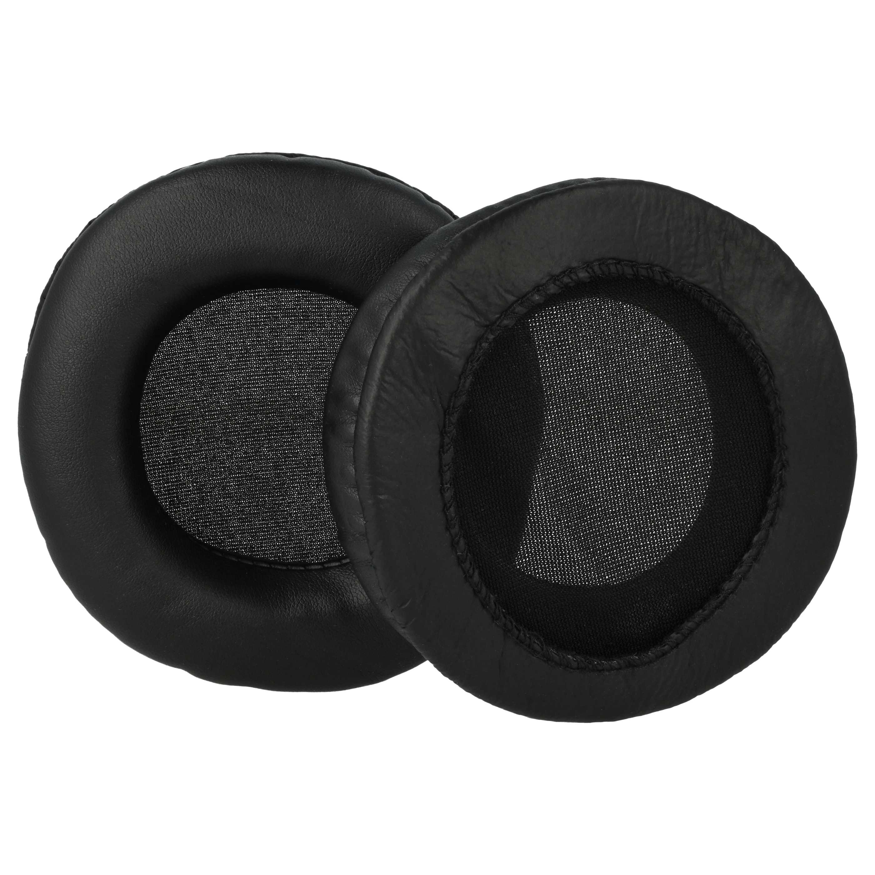 2x 1 paio di cuscinetti per Sony MDR cuffie ecc. - gommapiuma / finta pelle, 9 cm diametro esterno, 19 mm spes