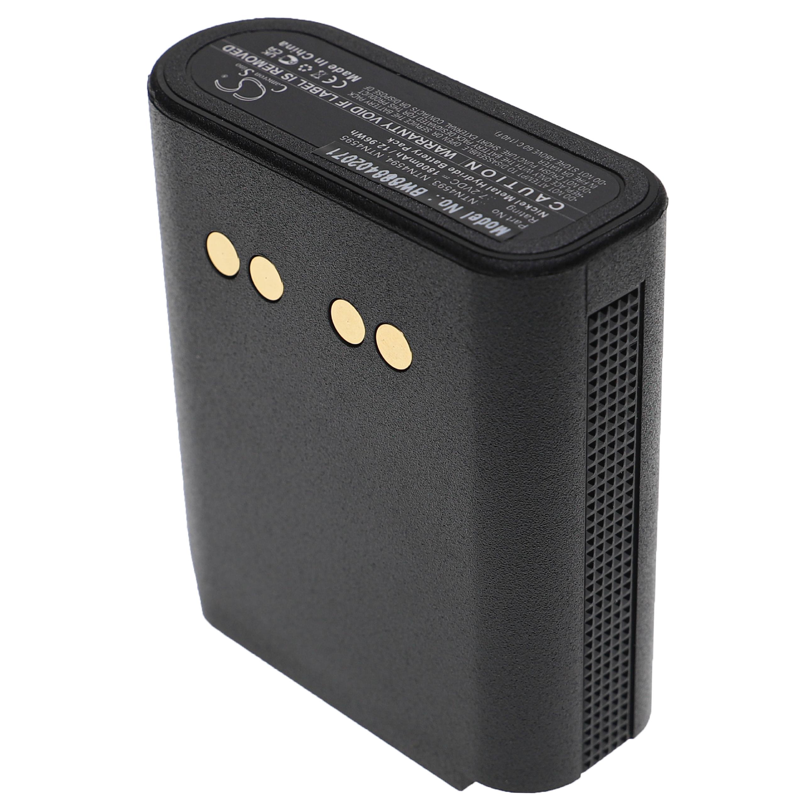 Batteria per dispositivo radio sostituisce Motorola NTN4538, NTN4592, NTN4593 Motorola - 1800mAh 7,2V NiMH
