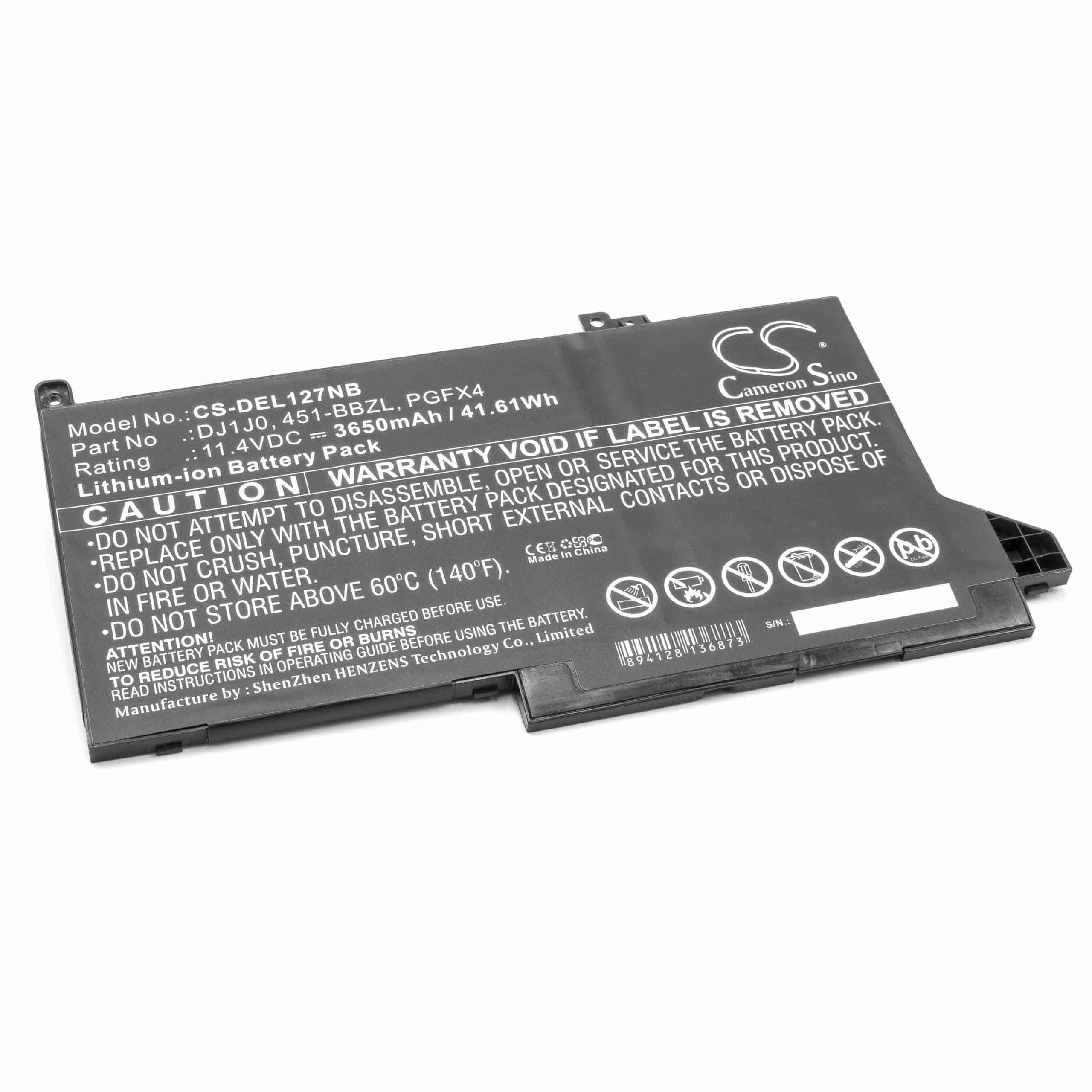 Akumulator do laptopa zamiennik Dell PGFX4, DJ1J0, ONFOH, 451-BBZL - 3650 mAh 11,4 V Li-Ion, czarny
