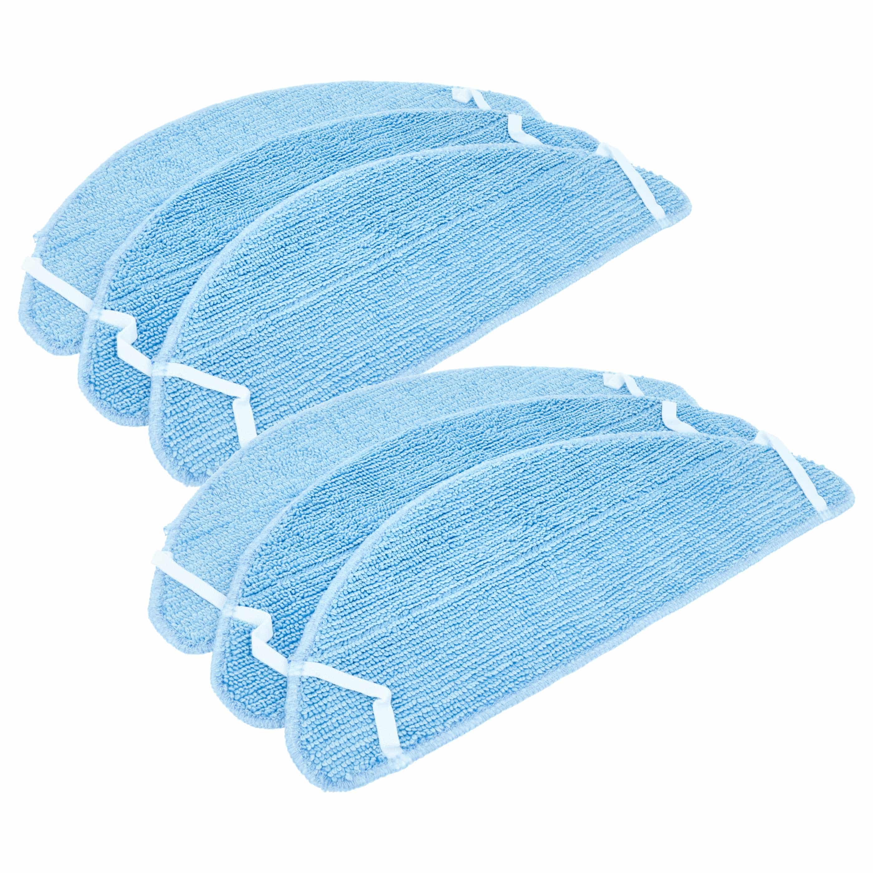 Cleaning Cloth Set (6 Part) replaces Ecovacs D-CC03-2020, 220-6225-0068 for Ecovacs Robot Vacuum - microfibre