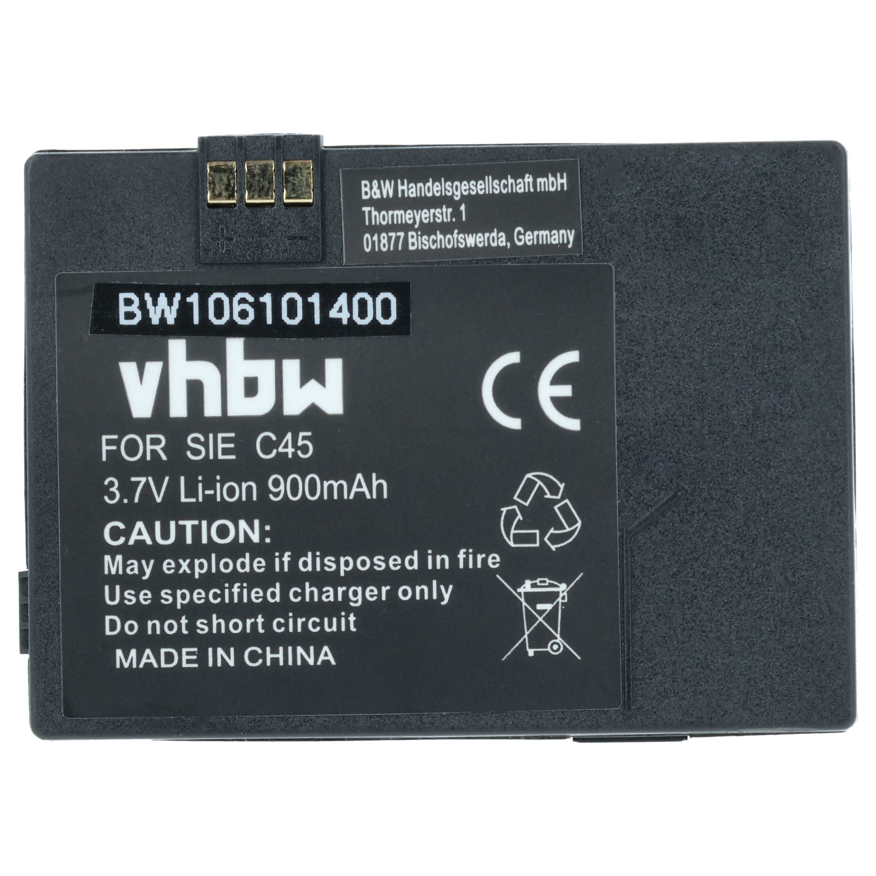 Akumulator do telefonu smartfona zamiennik Siemens V30145-K1310-X213 - 900 mAh 3,7 V Li-Ion