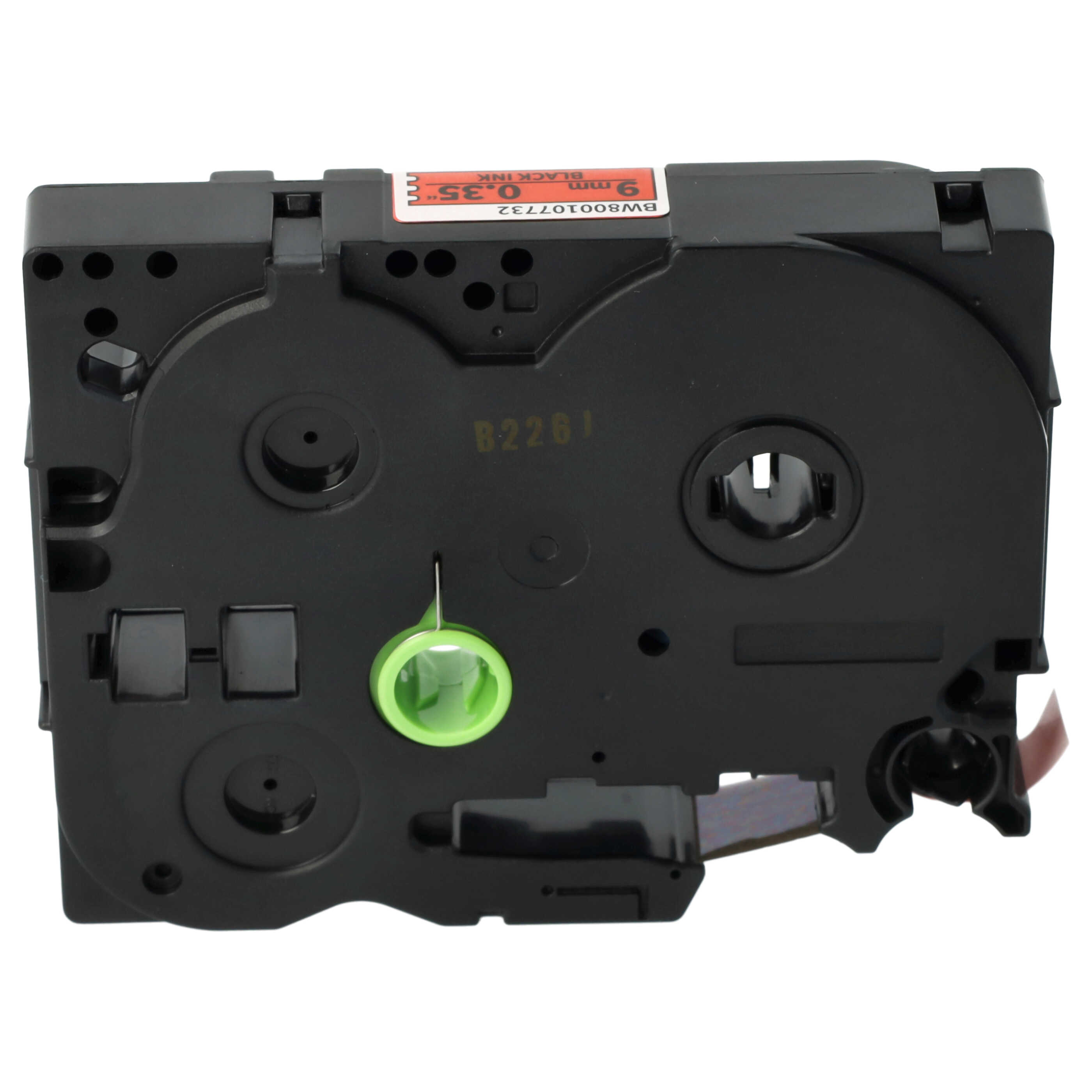 Label Tape as Replacement for Brother TZE-421 - 9 mm Black to Red