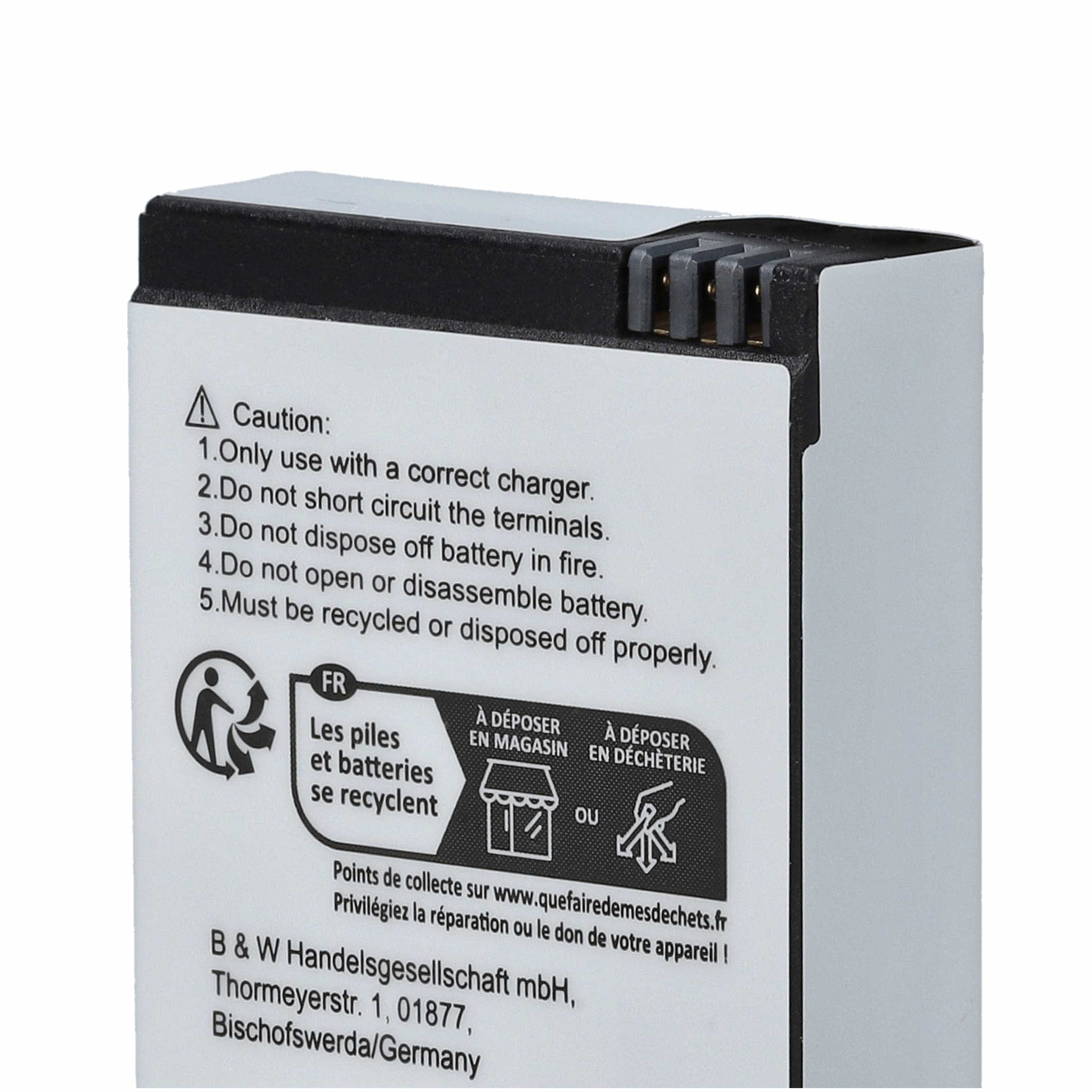 Videocamera 2x Battery replaces SJCam SJ6B - 910 mAh 3.8 V Li-Ion