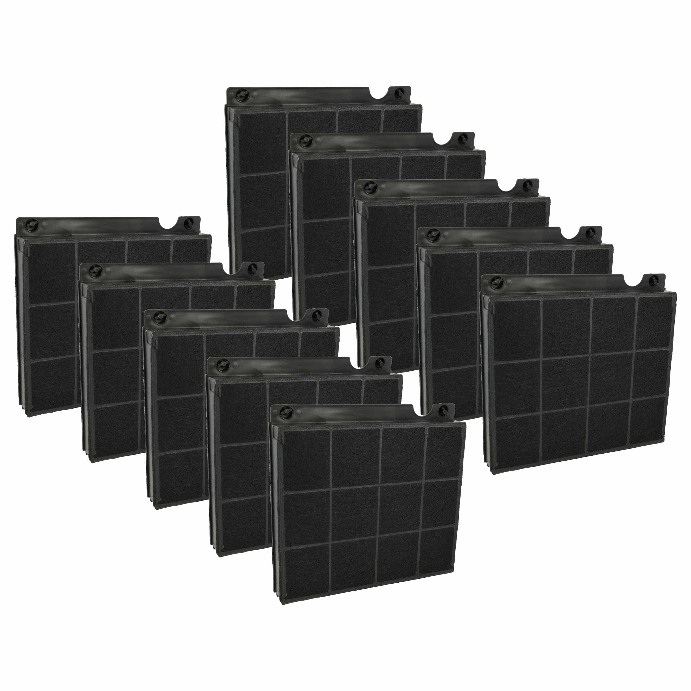 10x Filtres à charbon actif remplace AEG MCFE01, EHFC15, E3CFE15 pour hotte Zanussi