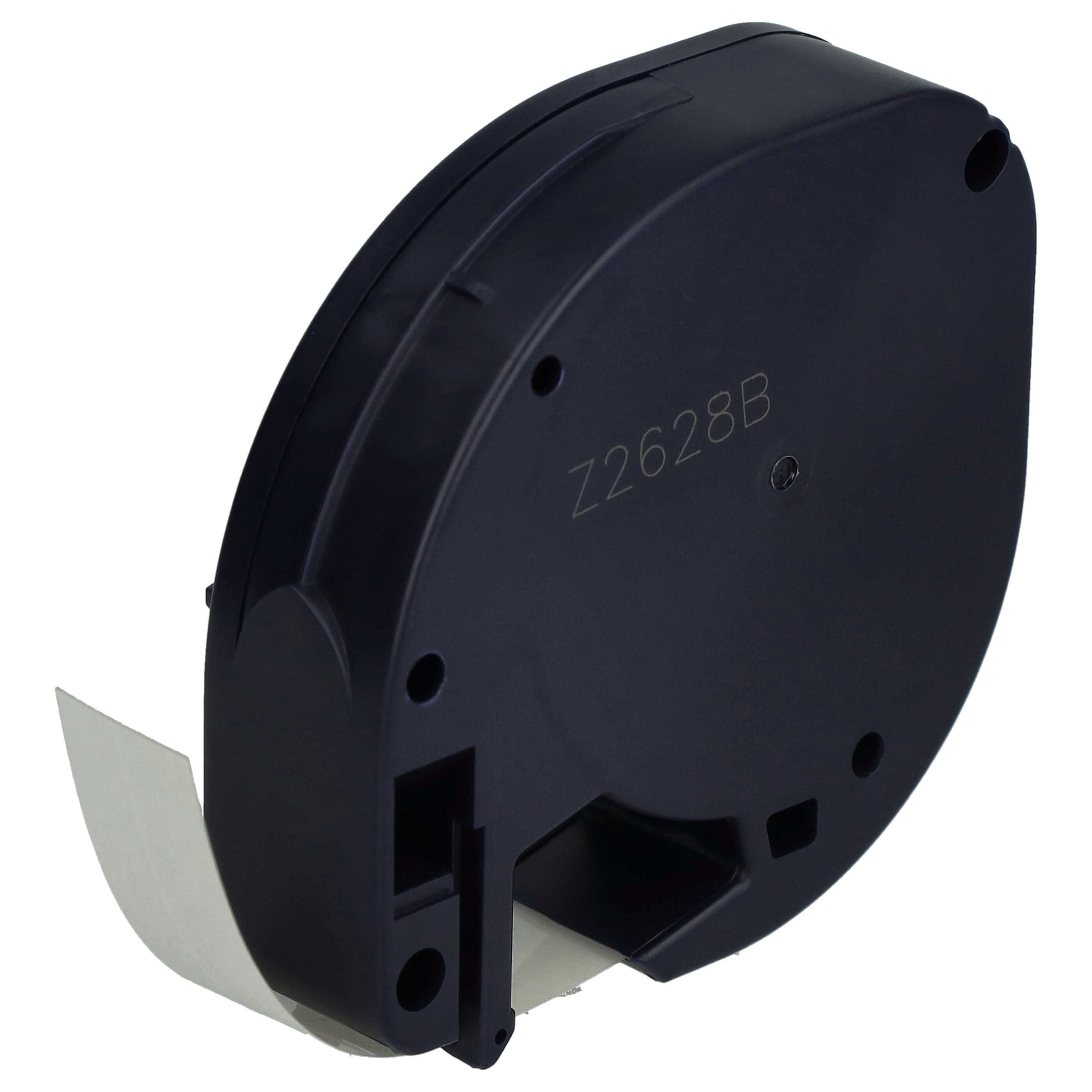 Label TapePlastic replaces Dymo S0721530, 16951 - 12 mm Black to Transparent