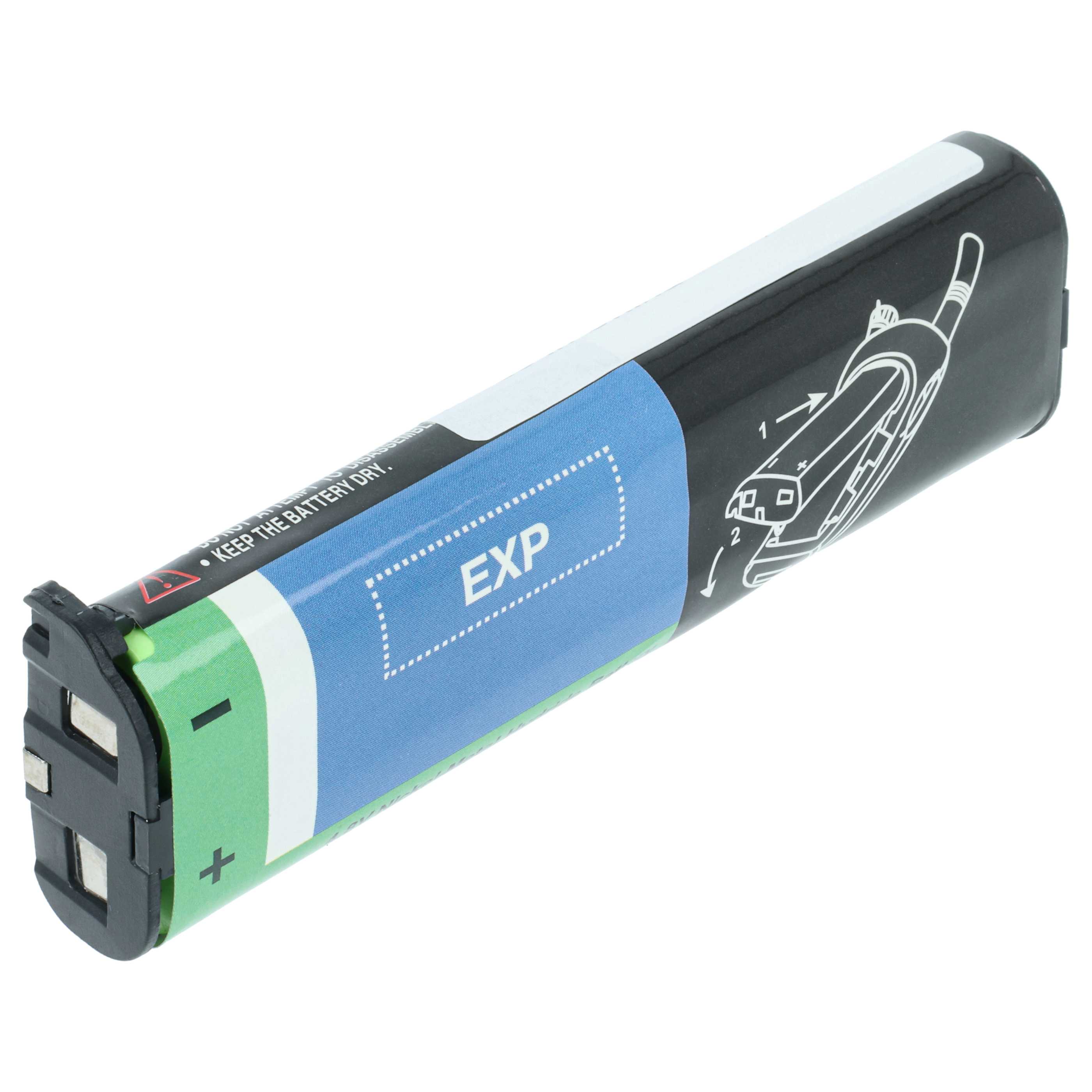 Radio 2x Battery replaces Motorola NNTN4190, NTN8657, NTN8970A, NNTN4190A, NNTN4190AR - 1200 mAh 4.8 V NiMH