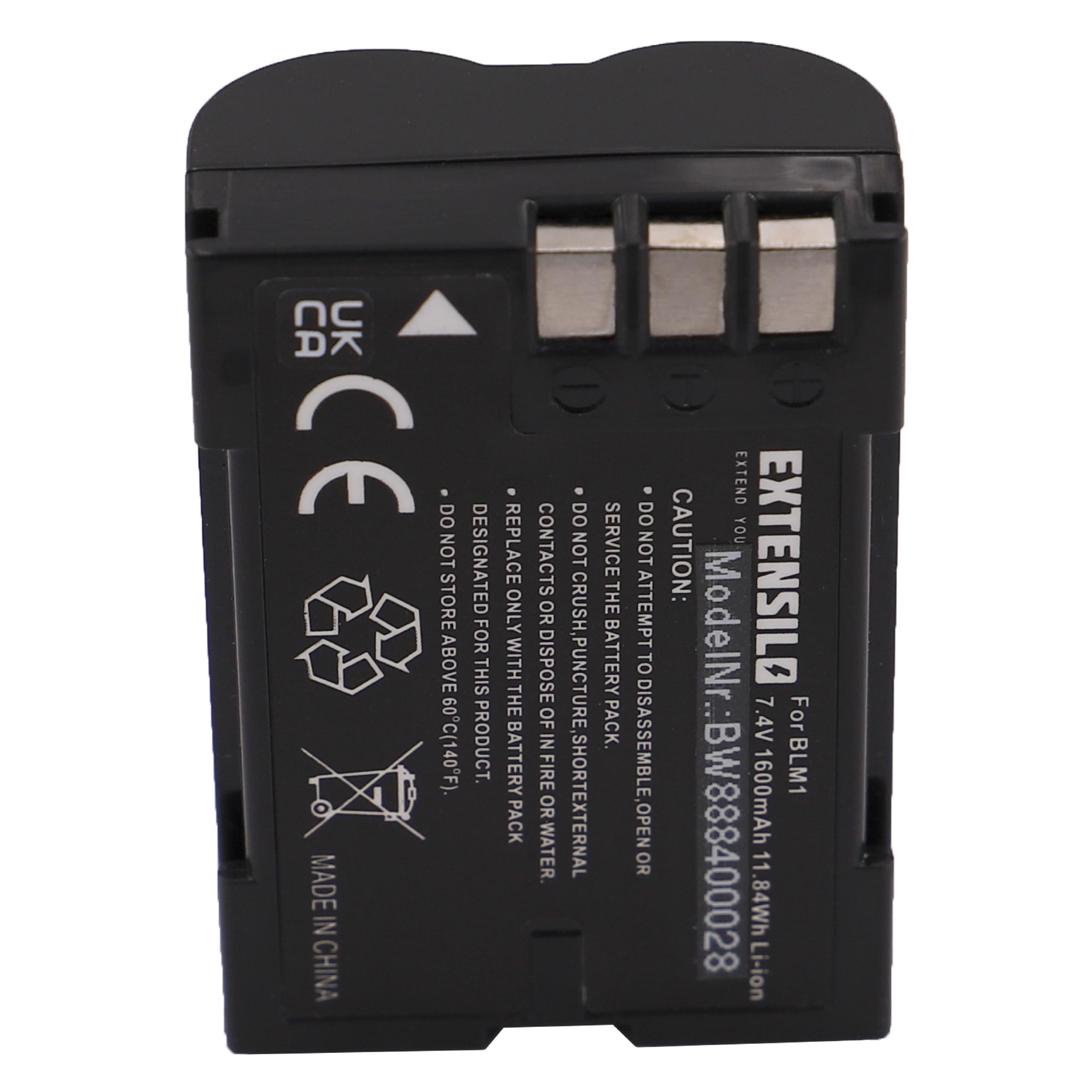 Batteries (2x pièces) remplace Olympus PS-BLM1 pour appareil photo - 1600mAh 7,4V Li-ion