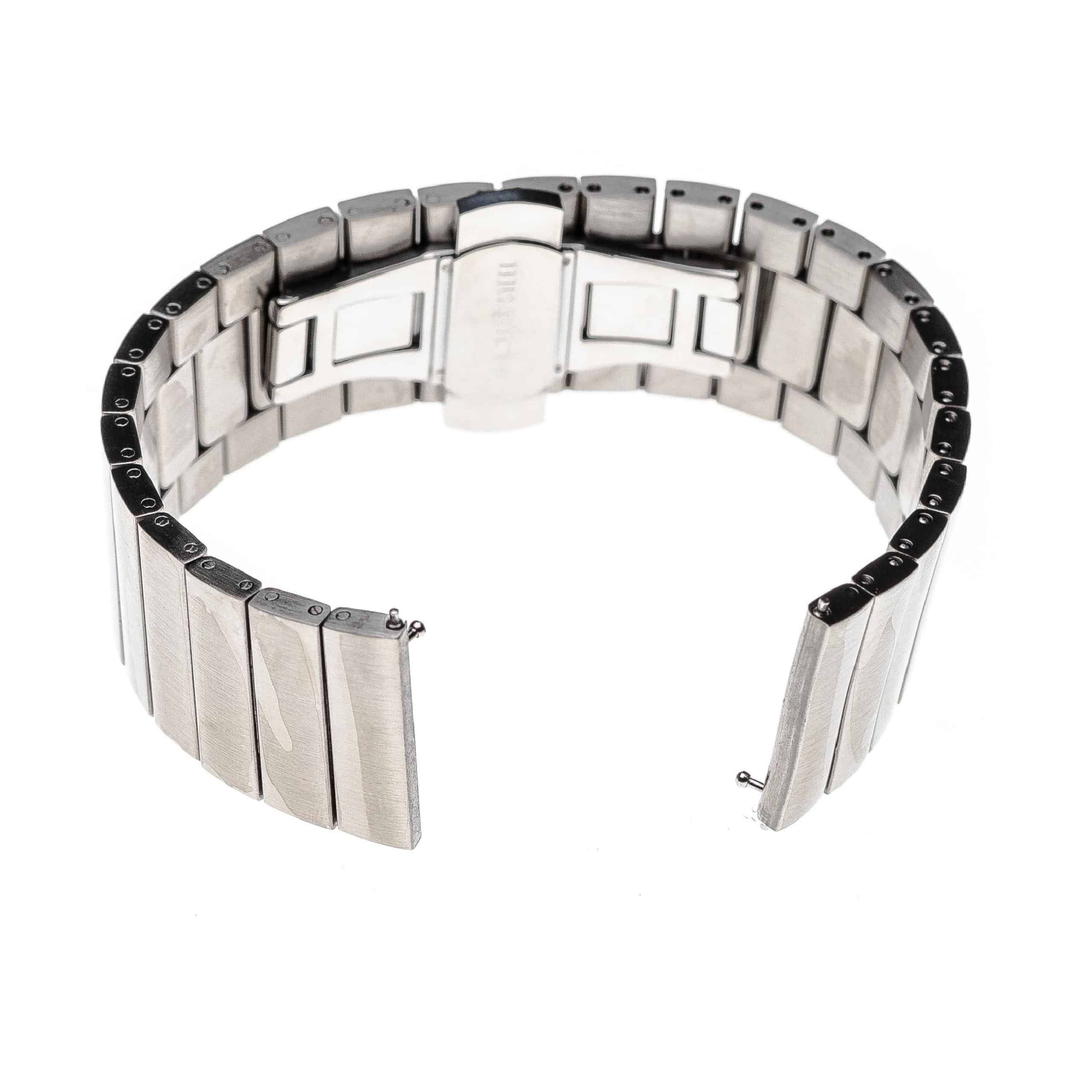 Bracelet pour montre intelligente Samsung Galaxy Watch - 17,4 cm de long, 20mm de large, acier inoxydable, arg