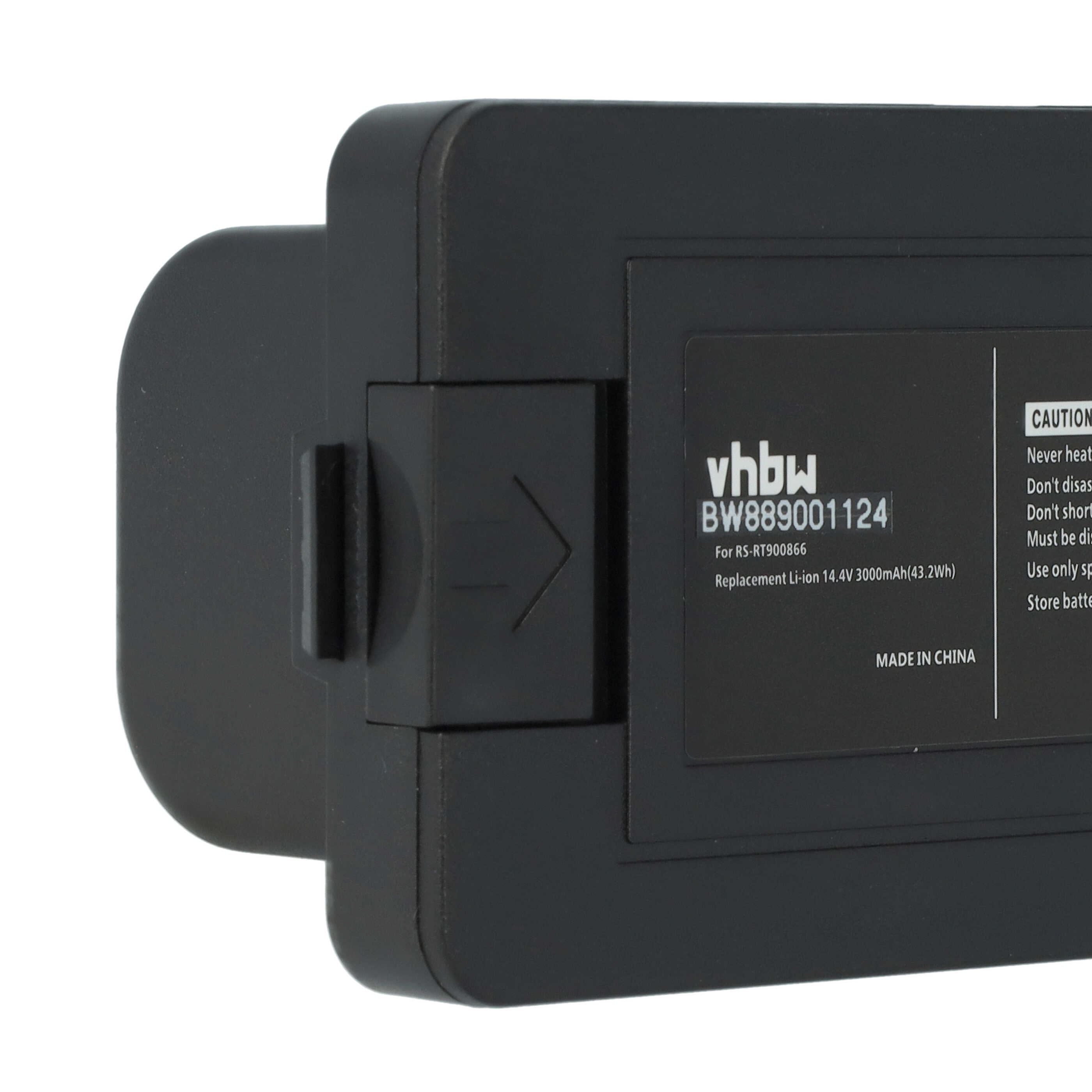 Batterie remplace Fakir 3121140 pour robot aspirateur Tefal - 3000mAh 14,4V Li-ion