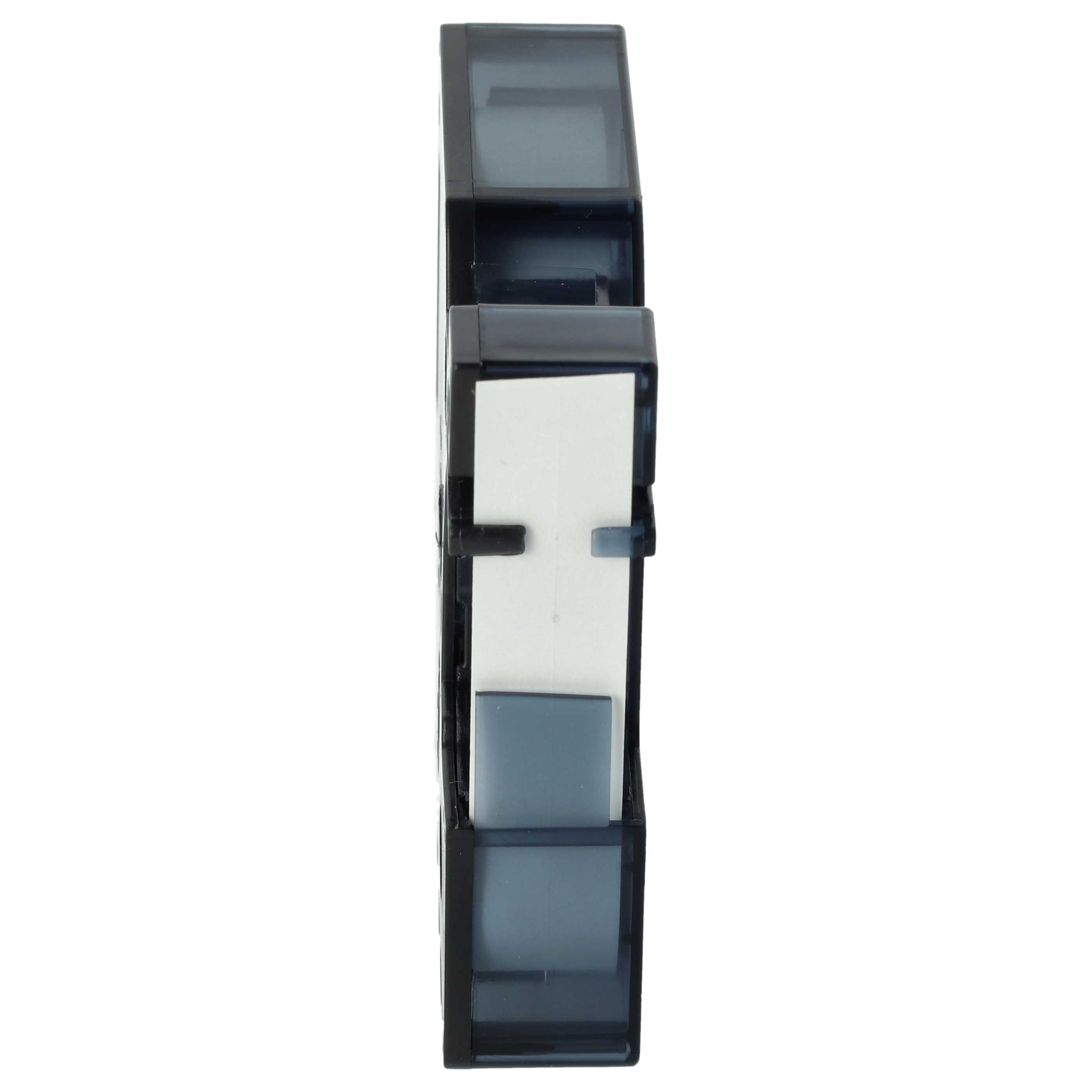 100x Label Tape replaces Dymo S0720530, 45013, D1 - 12 mm Black to White