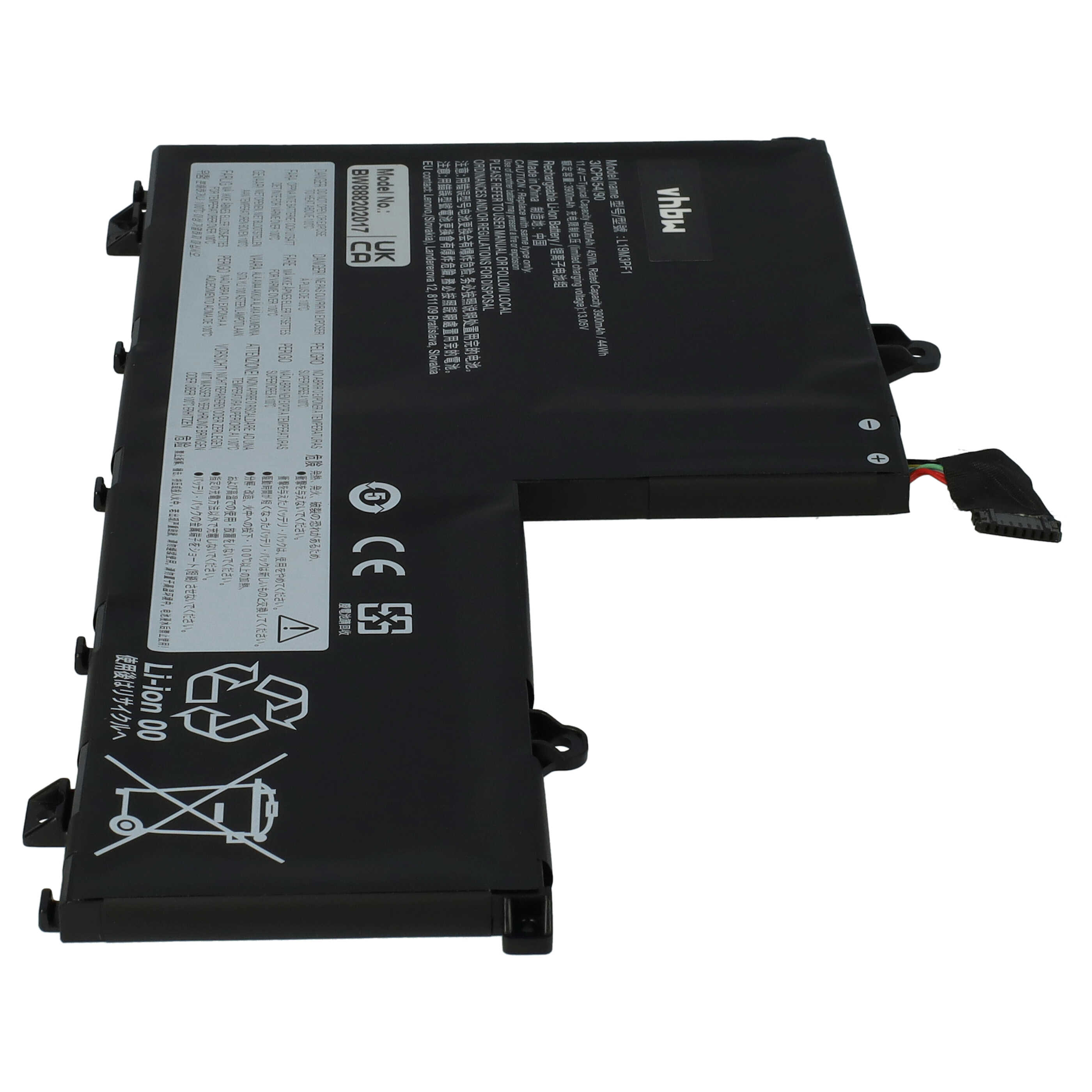 Batteria sostituisce Lenovo 5B10T09093, 5B10W67277, 5B10V25239 per notebook Lenovo - 3200mAh 11,4V Li-Poly
