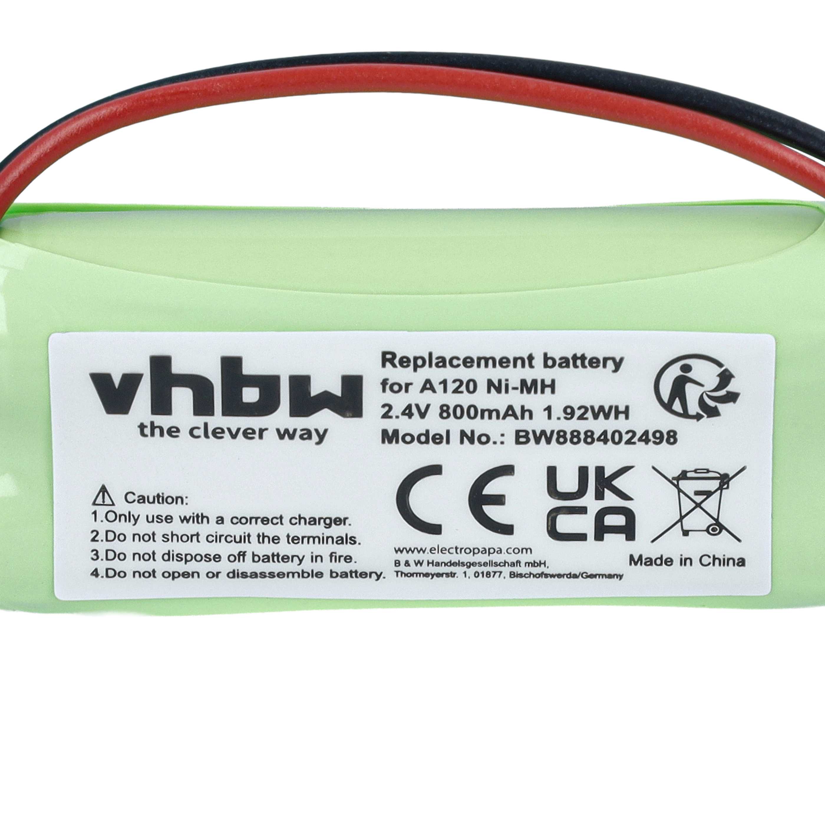 3x Battery replaces 55AAAHR2BMX, 220436C1, 41AAAH2BMX, 220382C1 for T-Com landline phone - 800 mAh 2.4 V NiMH