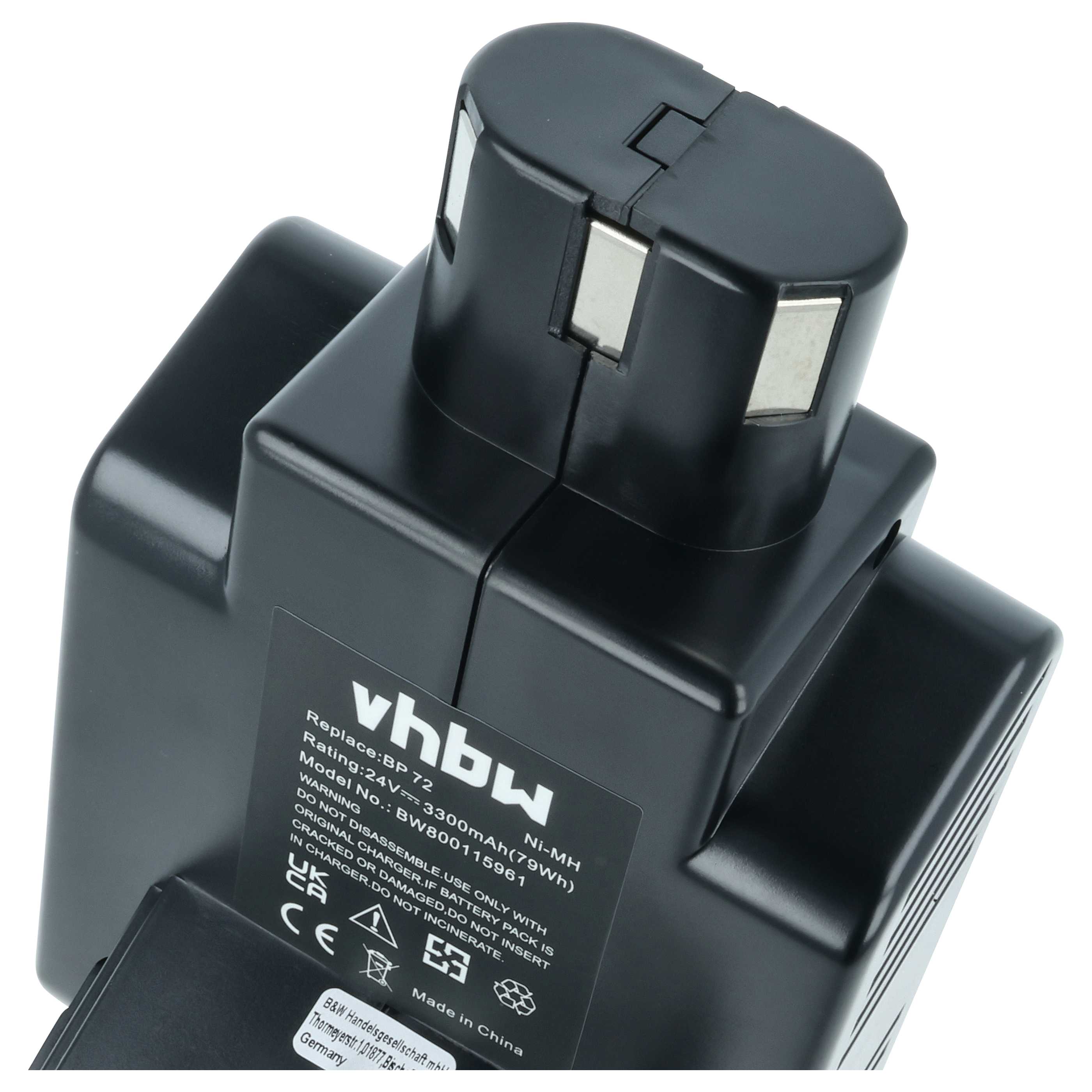 Battery replaces Hilti BP72, BP60, 331530, BP40 Electric Power Tool - 3300 mAh, 24 V, NiMH
