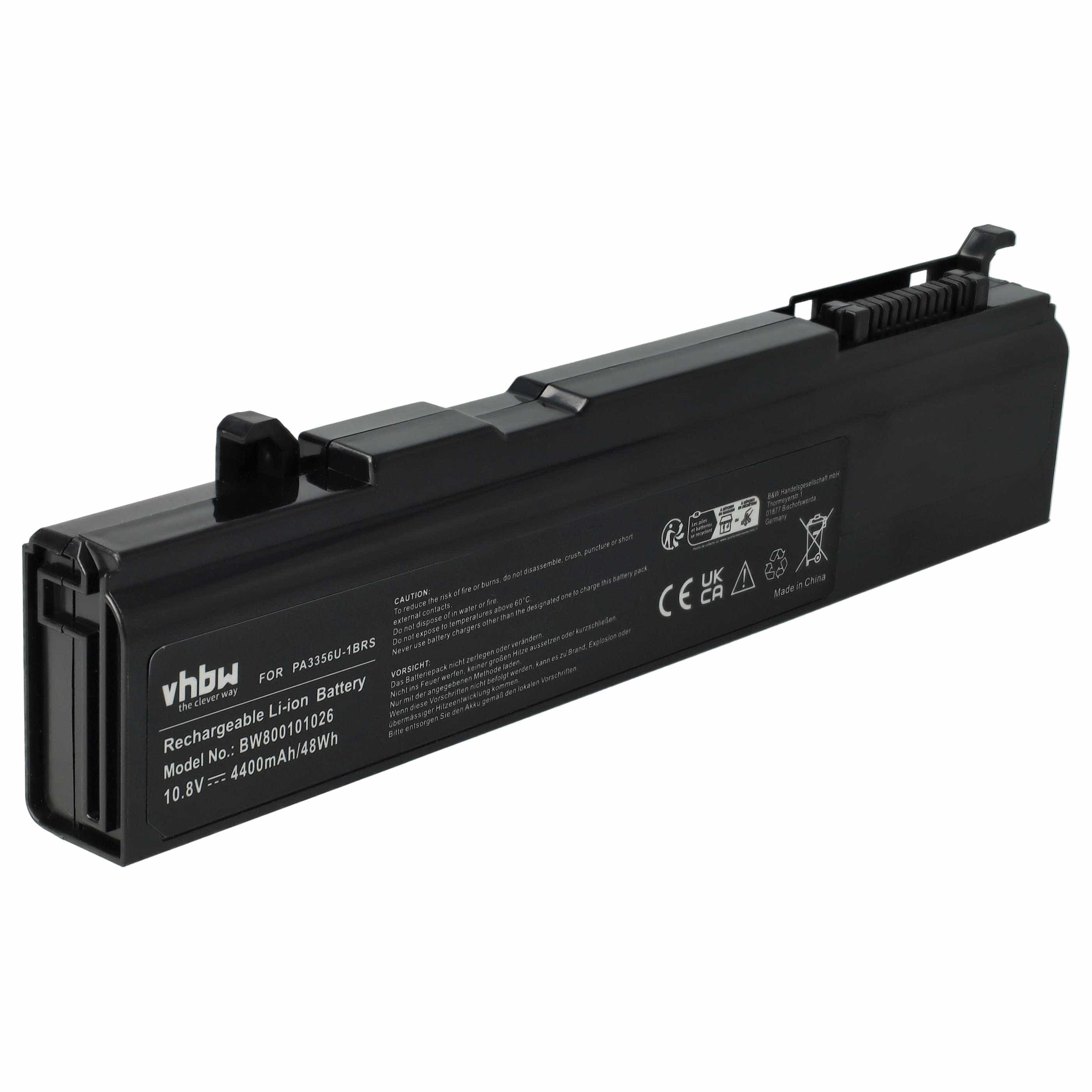 Akumulator do laptopa zamiennik Toshiba PA3356U-1BRS, A9-S9020V, PA3356U-1BAS - 4400 mAh 10,8 V Li-Ion, czarny