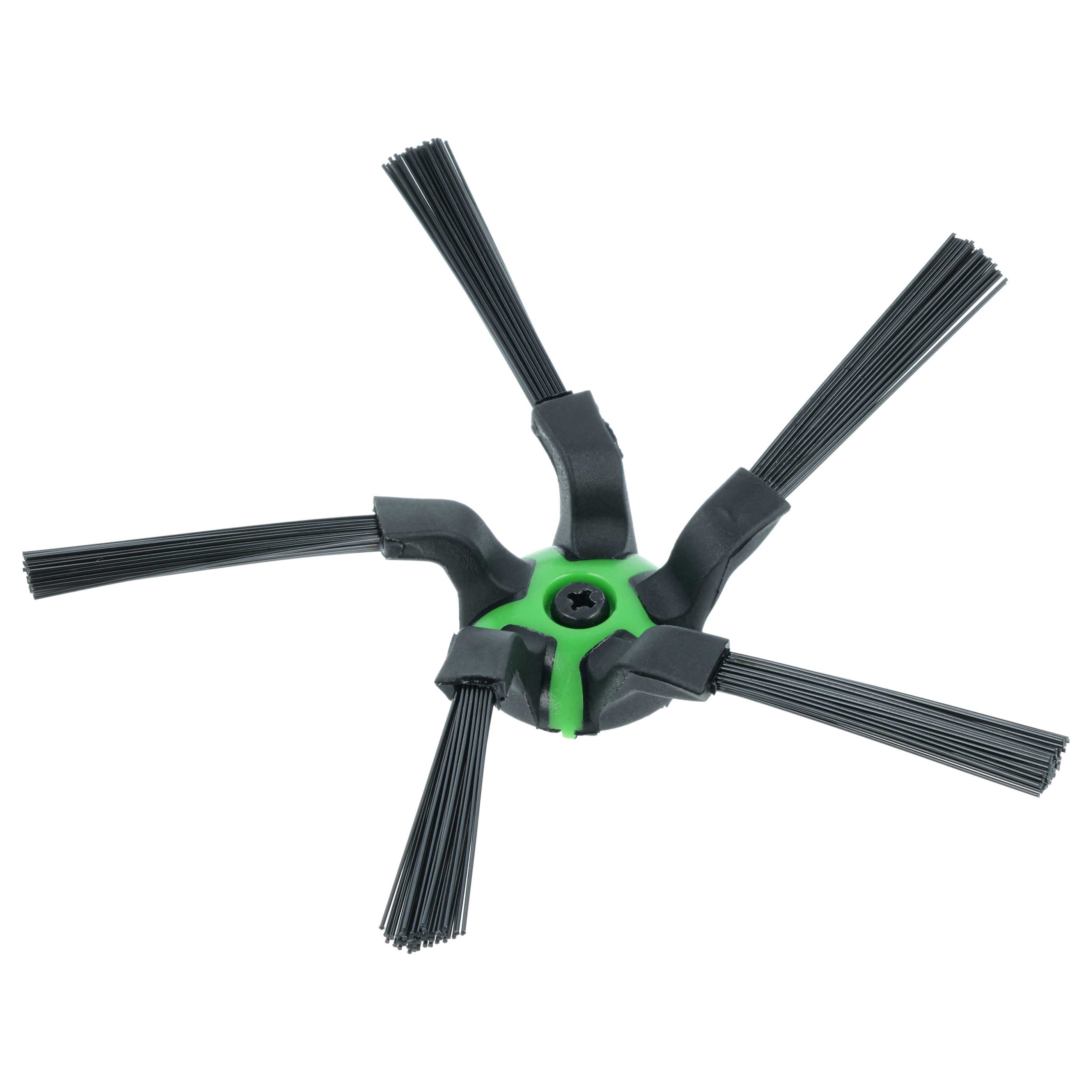 3x Side Brush suitable for iRobot Roomba s9, s9 Plus, 9150, 9550 Robot Vacuum Cleaner - 5-armed, black, green