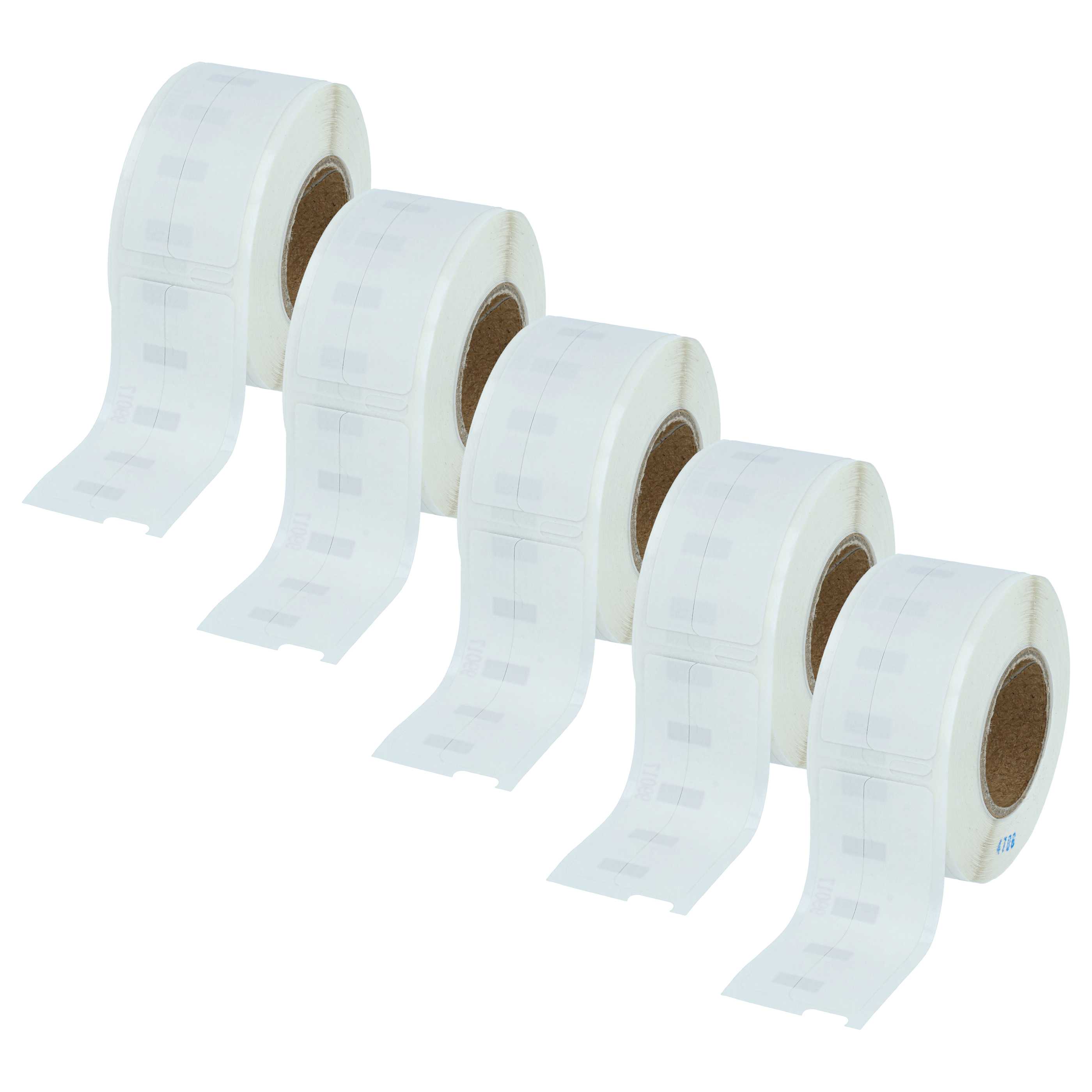 5x Label Roll replaces Dymo 99017 Labeller - 12 mm x 50 mm