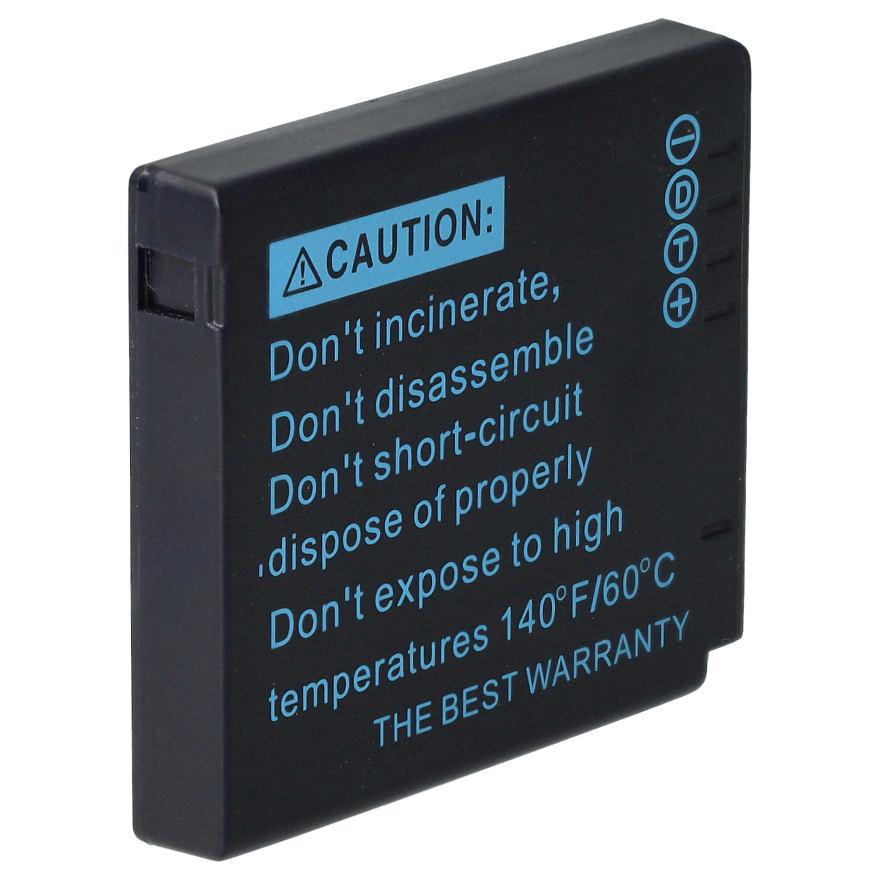 Batteria sostituisce Panasonic DMW-BCF10, DMW-BCF10E per fotocamera - 700mAh 3,6V Li-Ion