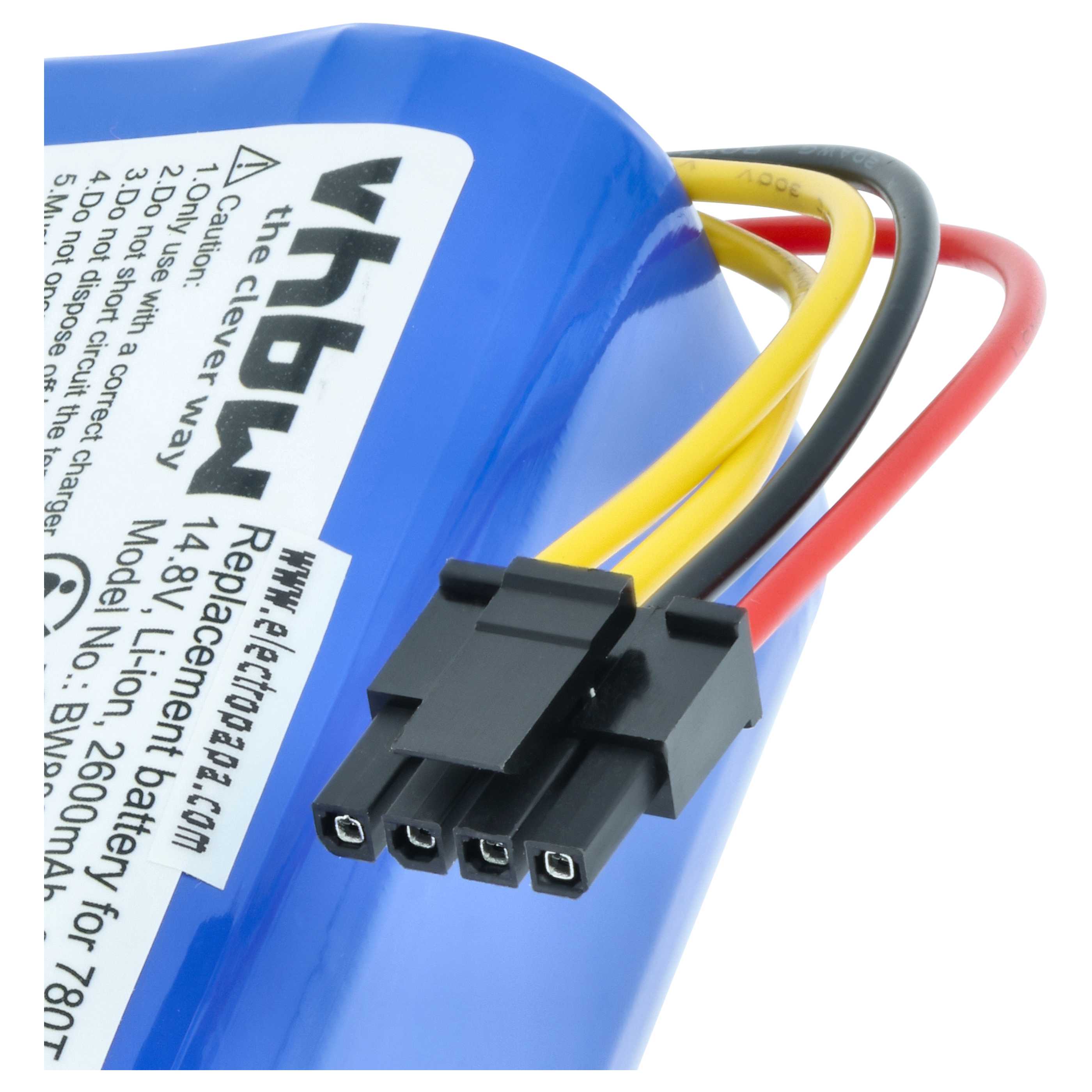 Battery replaces BLAUPUNKT 6.60.40.04-0, 6.60.40.05-0 for Blaupunkt etc. 2600mAh, 14.8V, Li-Ion