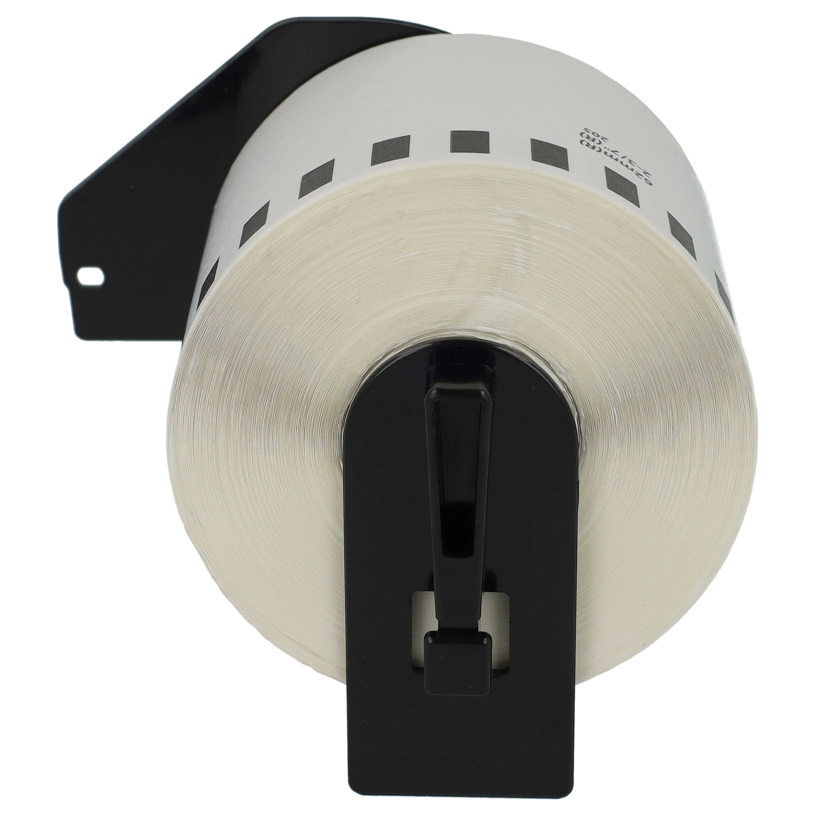 2x Label Roll replaces Brother DK-44205 Labeller - Premium 62 mm x 30.48 m + Holder