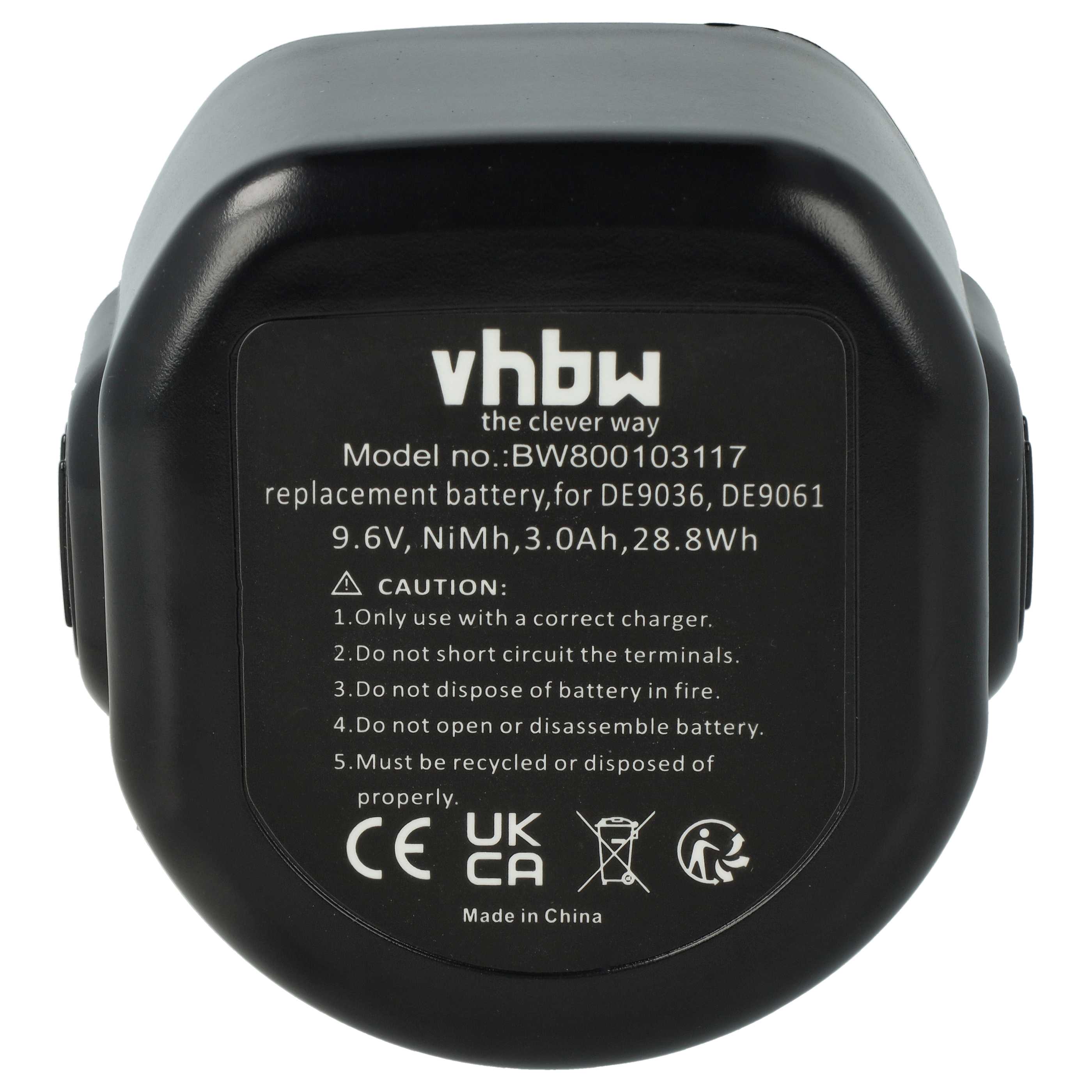 Akku 9,6V als Ersatz für Black & Decker PS120A, PS120, FSB96, A9274, A9251, A9242, A9272, A9265 - 3Ah, NiMH