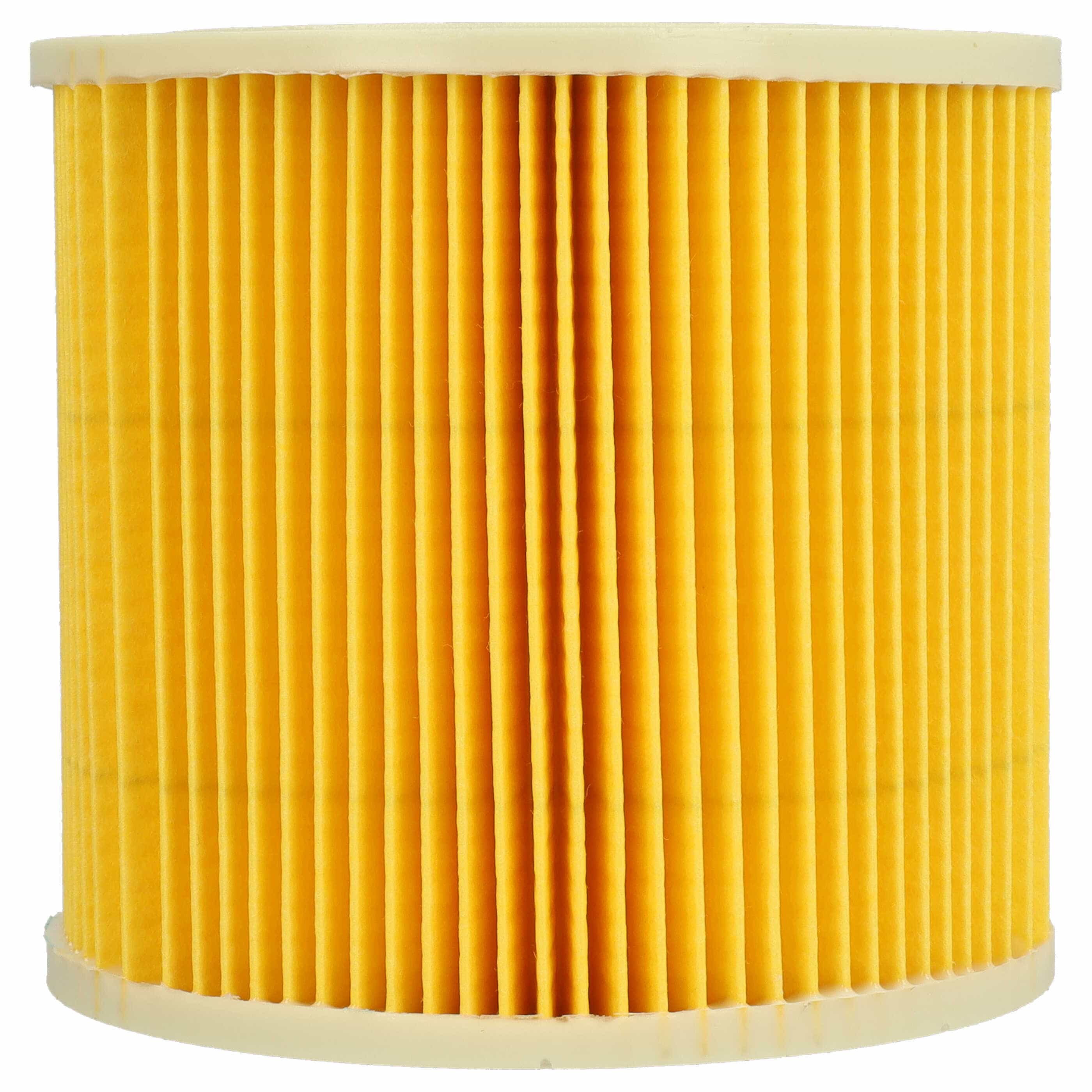 5x Filtro reemplaza Kärcher 2.863-303.0, 6.414-547.0 para aspiradora - filtro de cartucho, amarillo