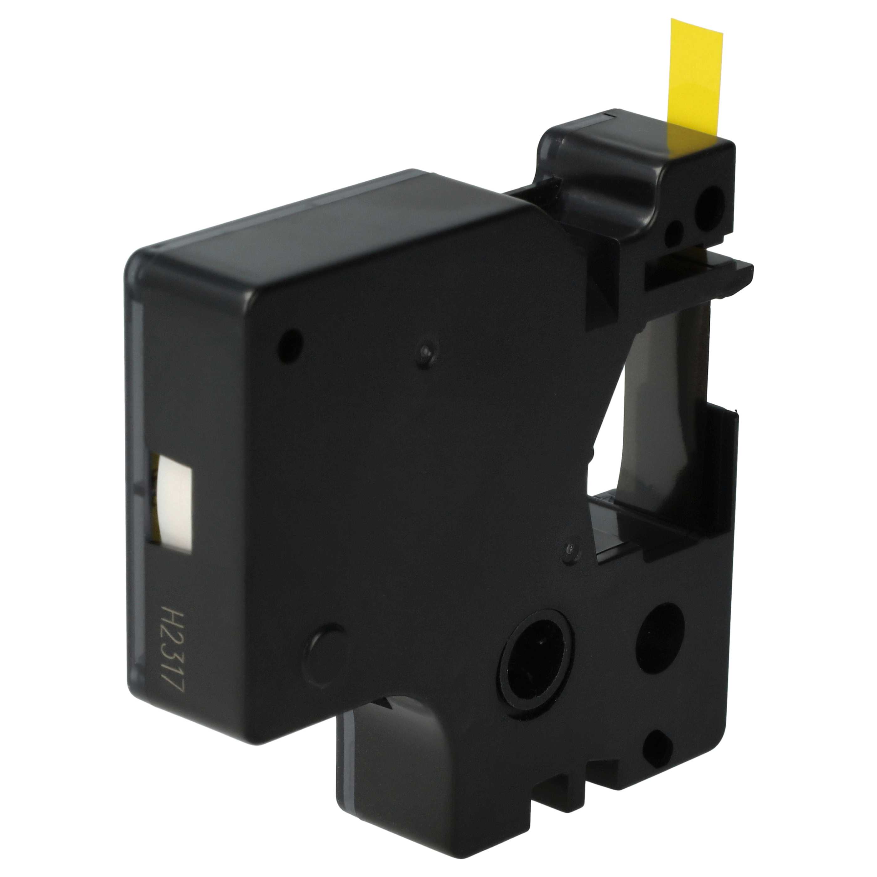 Label Tape replaces Dymo 43618, D1 - 6 mm Black to Yellow