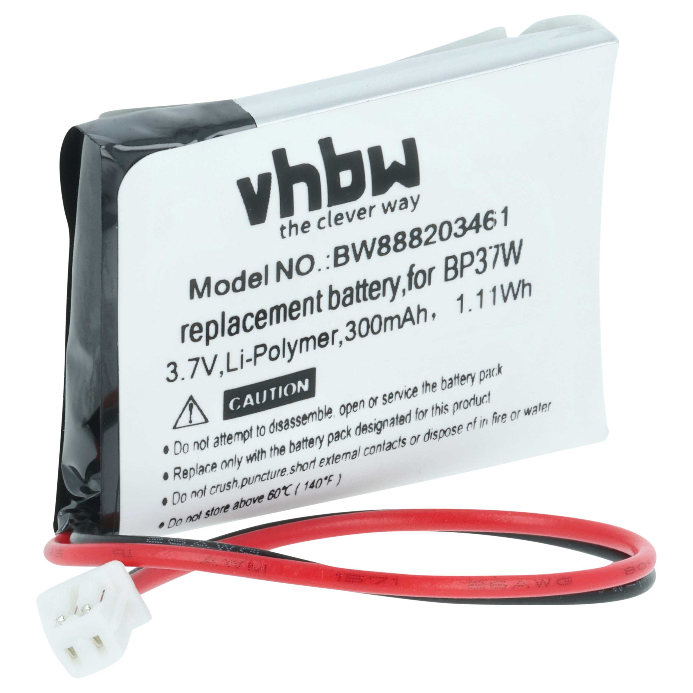 Batteria collare per collare per cani sostituisce Dogtra 892020, AE502025P, BP37P3303P - 300mAh 3,7V Li-Poly