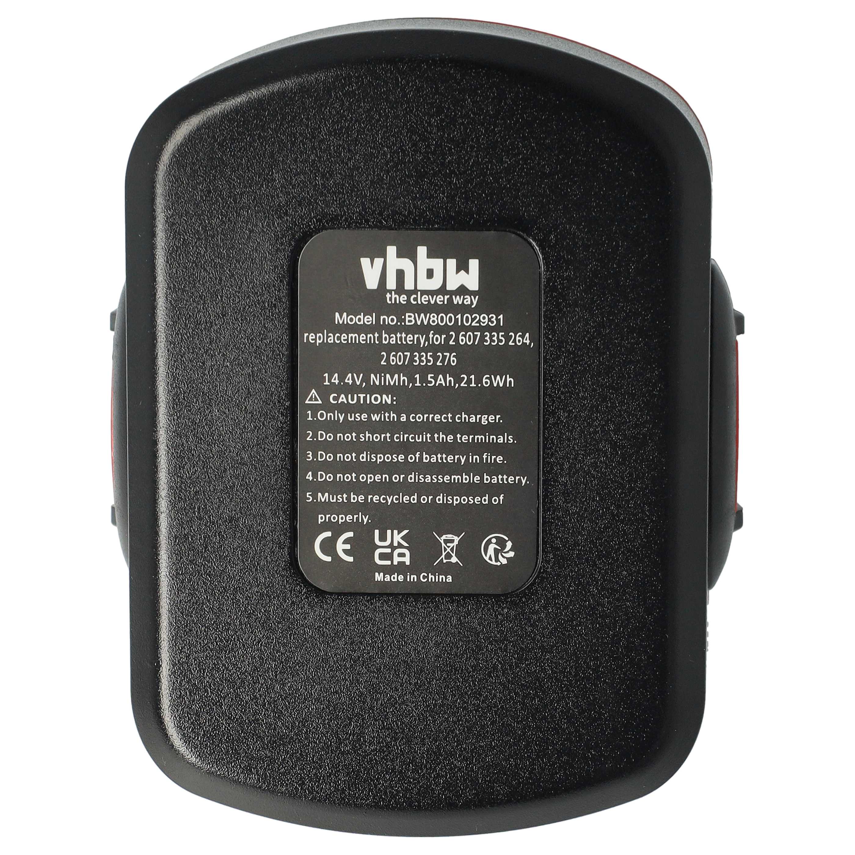 Battery suitable for Bosch GDR, GSB, GSR, PSR - 1500 mAh, 14.4 V, NiMH