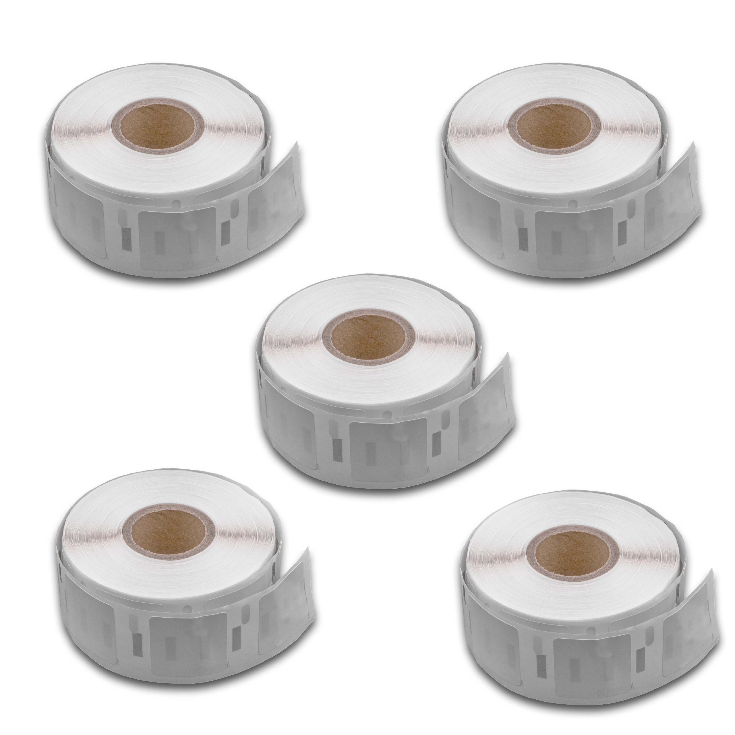 5x Rotolo etichette sostituisce Dymo S0929120 per etichettatrice - 25mm x 25mm