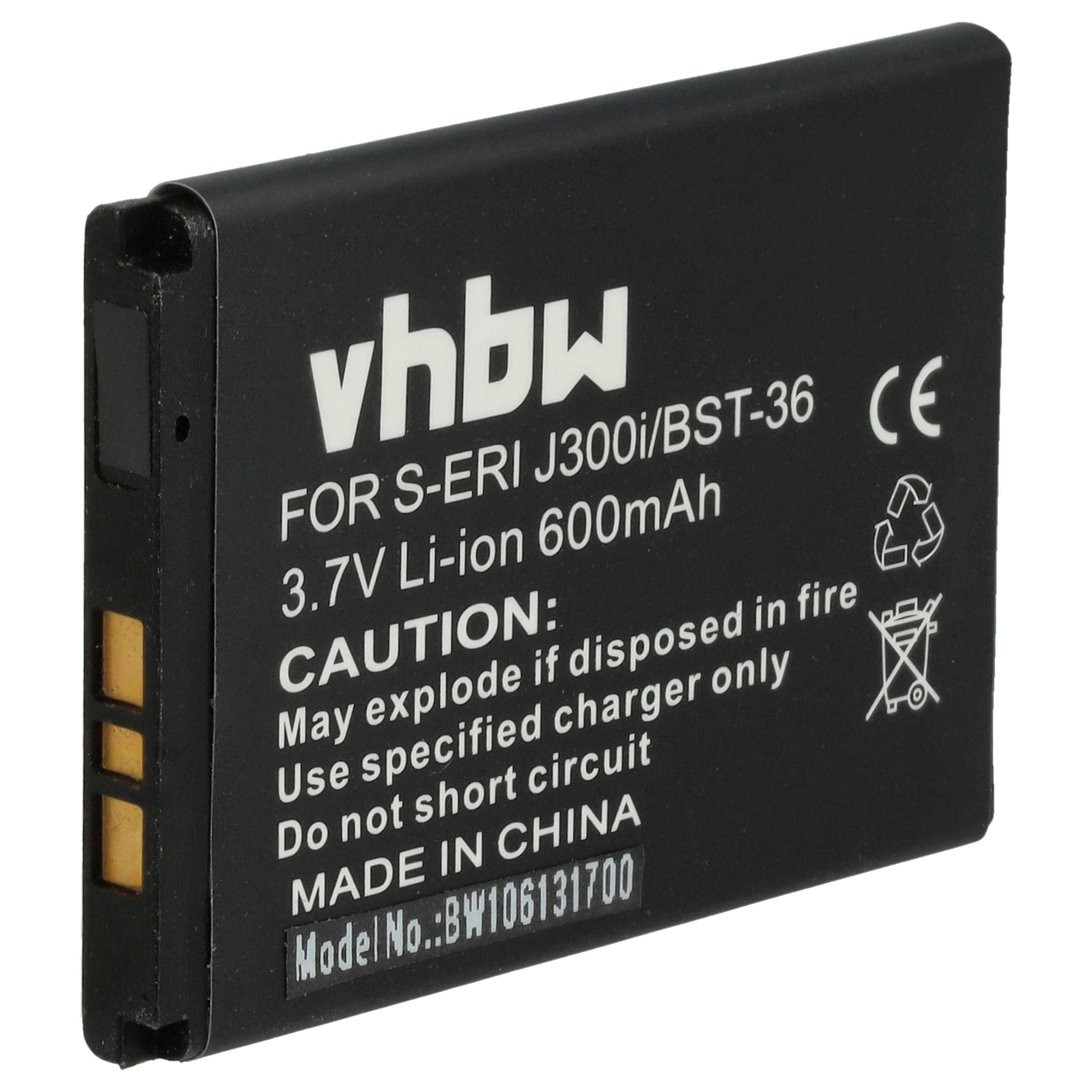 Akumulator do telefonu smartfona zamiennik Sony-Ericsson BST-36 - 600 mAh 3,7 V Li-Ion