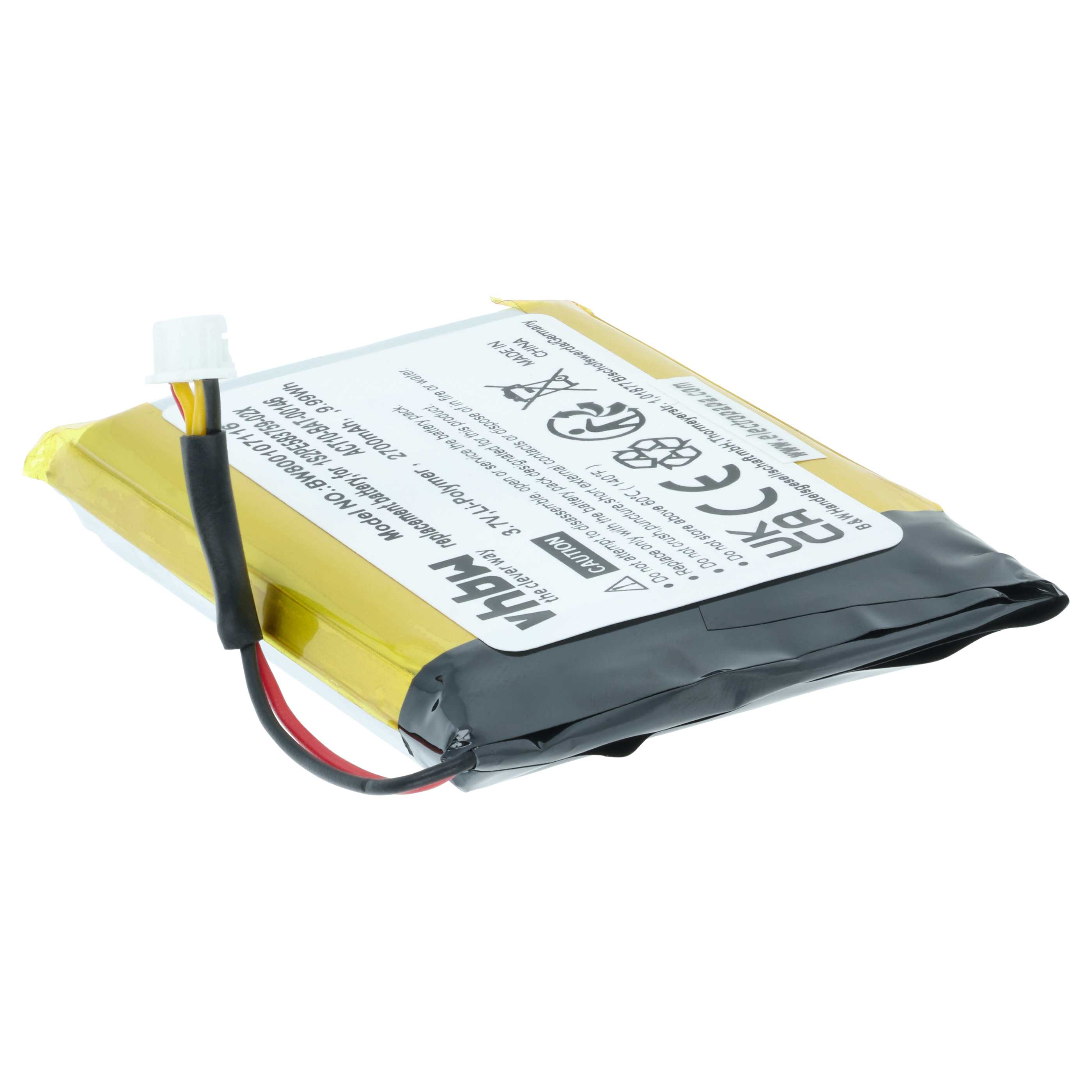 Akumulator do nawigacji GPS zamiennik Satmap 1S2PE583759-02X, ACT10-BAT-00146 - 2700 mAh 3,7 V LiPo