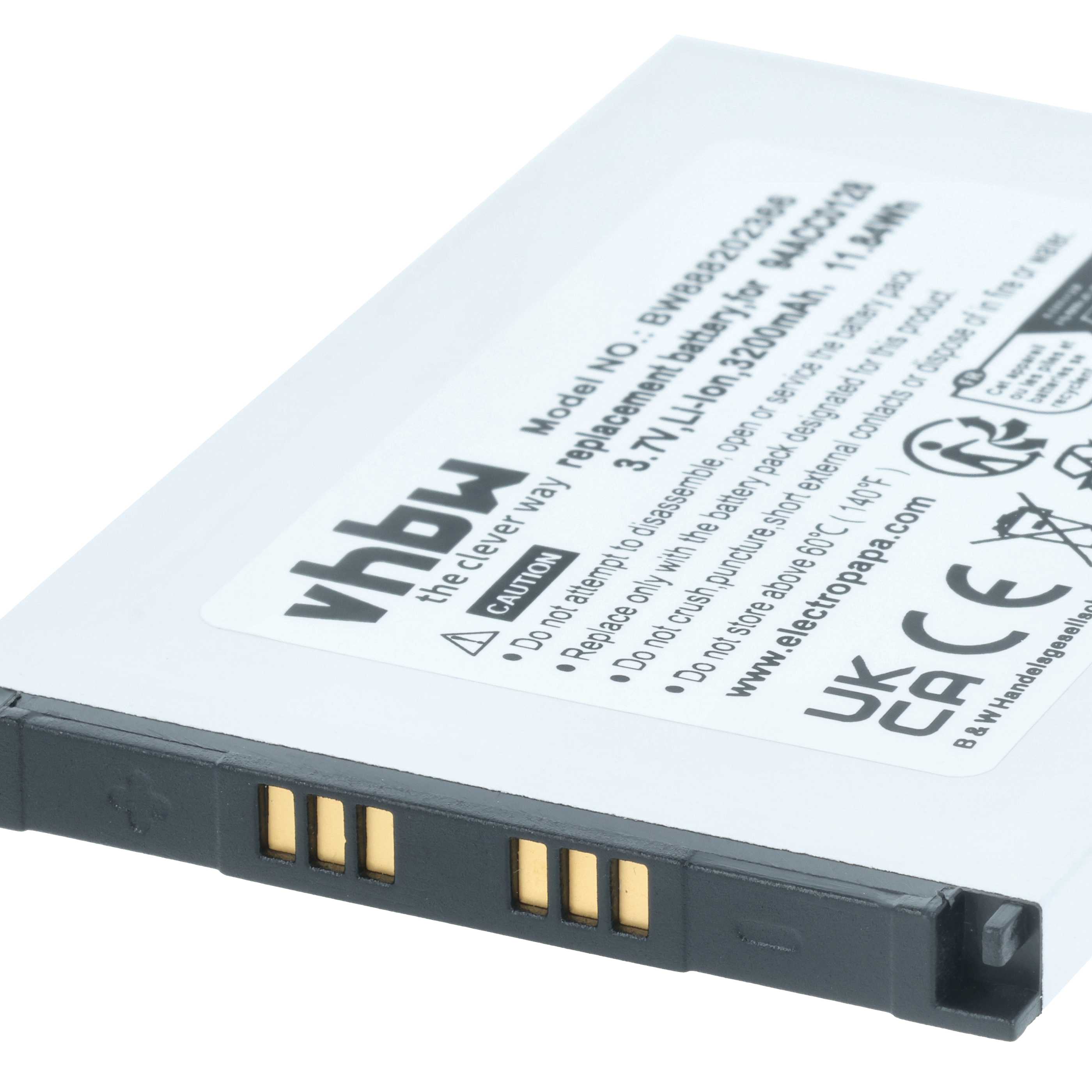Handheld Computer 5x Battery replaces Datalogic BTDL1, 94ACC0129, 94ACC0128, 3H21-00000491 - 3200mAh, 3.8V