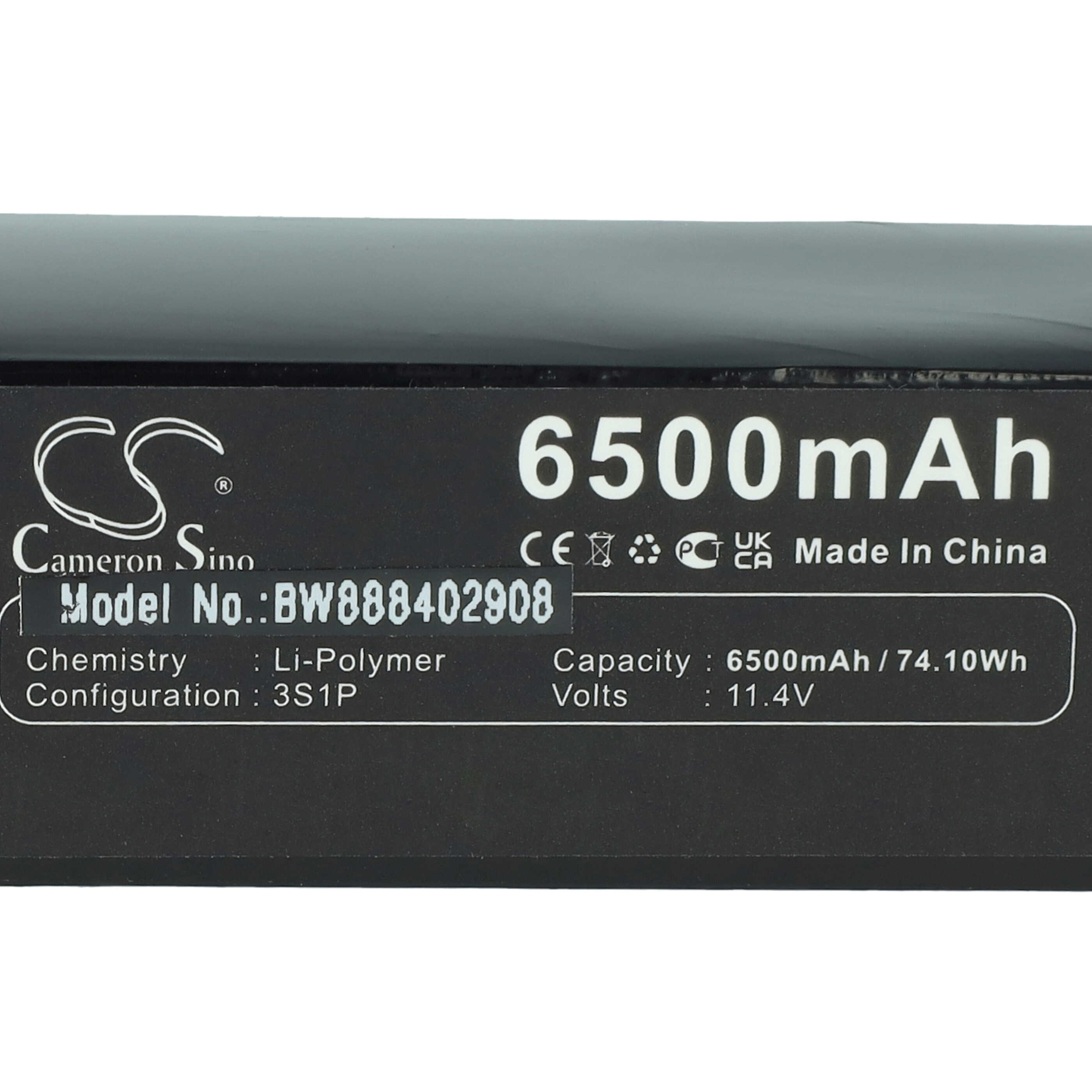 Drone Battery Replacement for Hubsan 9834117, GFHB6500 - 6500mAh 11.4V Li-polymer