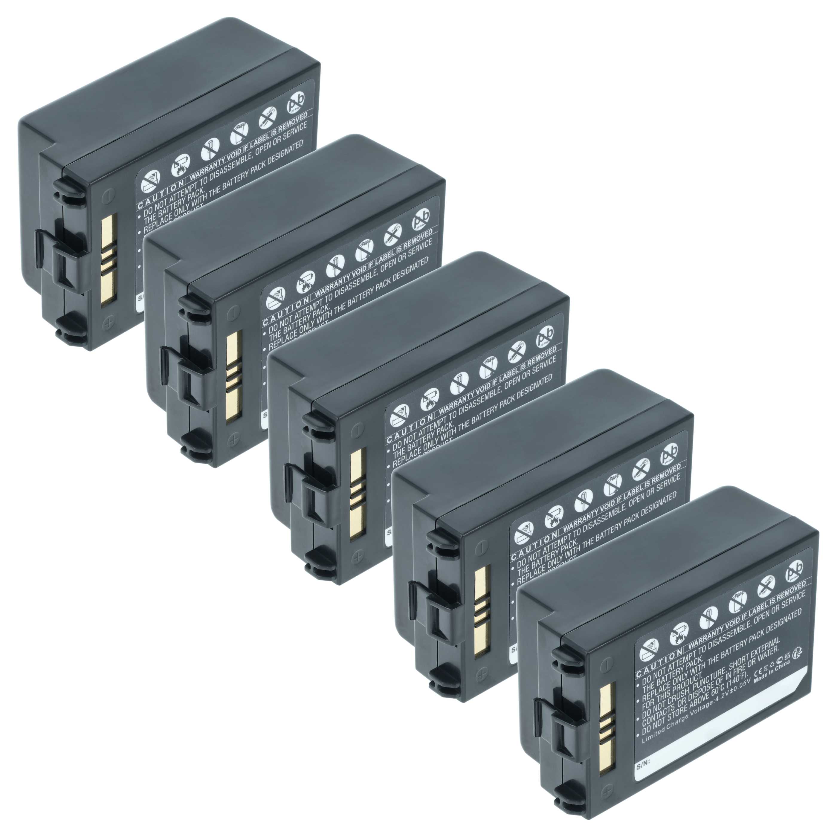 5x Battery replaces Symbol 82-71363-02, 82-71364-01 for Symbol Barcode Scanner POS - 3800 mAh 3.7 V